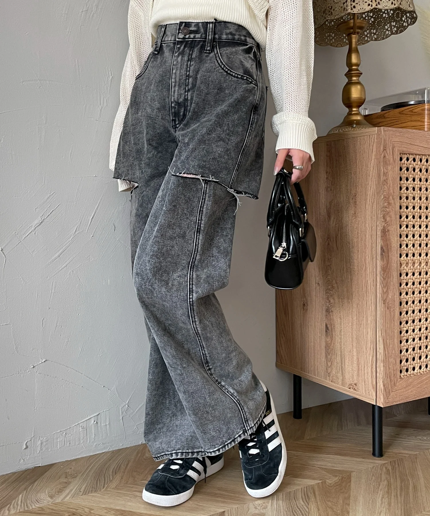 サイドカットデニムストレートパンツ - Image 17