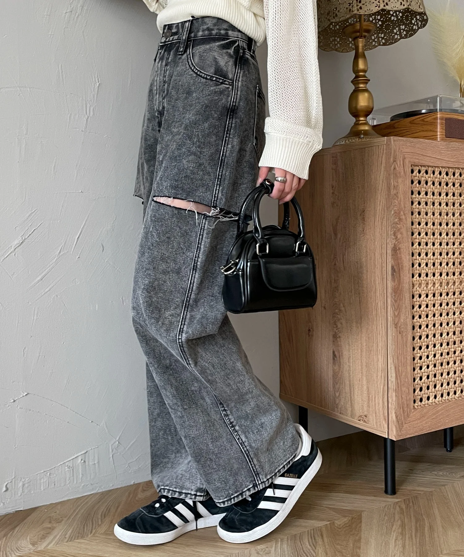 サイドカットデニムストレートパンツ - Image 18