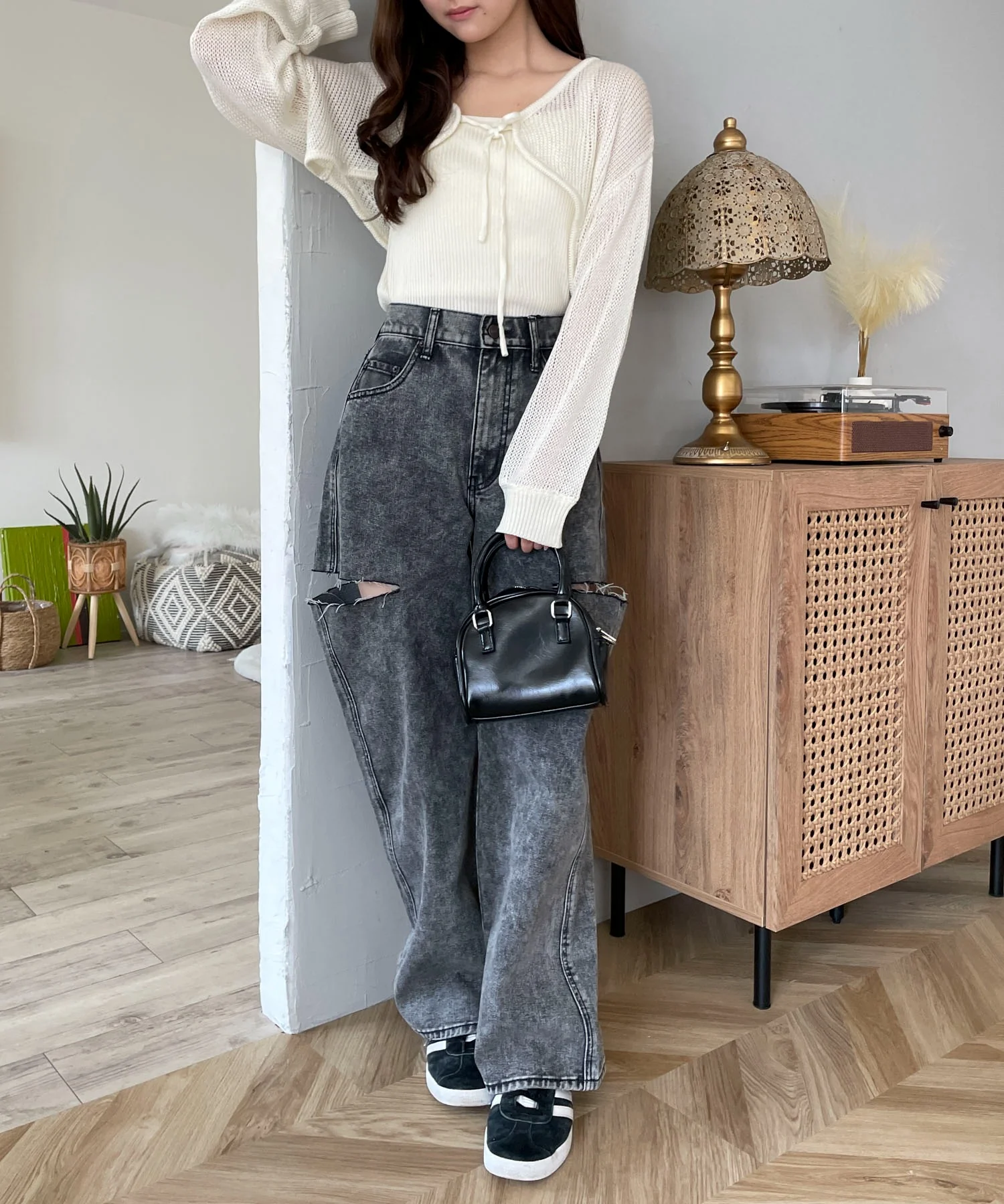 サイドカットデニムストレートパンツ - Image 19