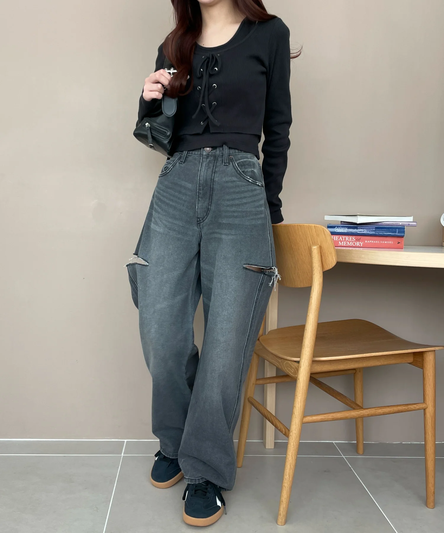 サイドカットデニムストレートパンツ - Image 22