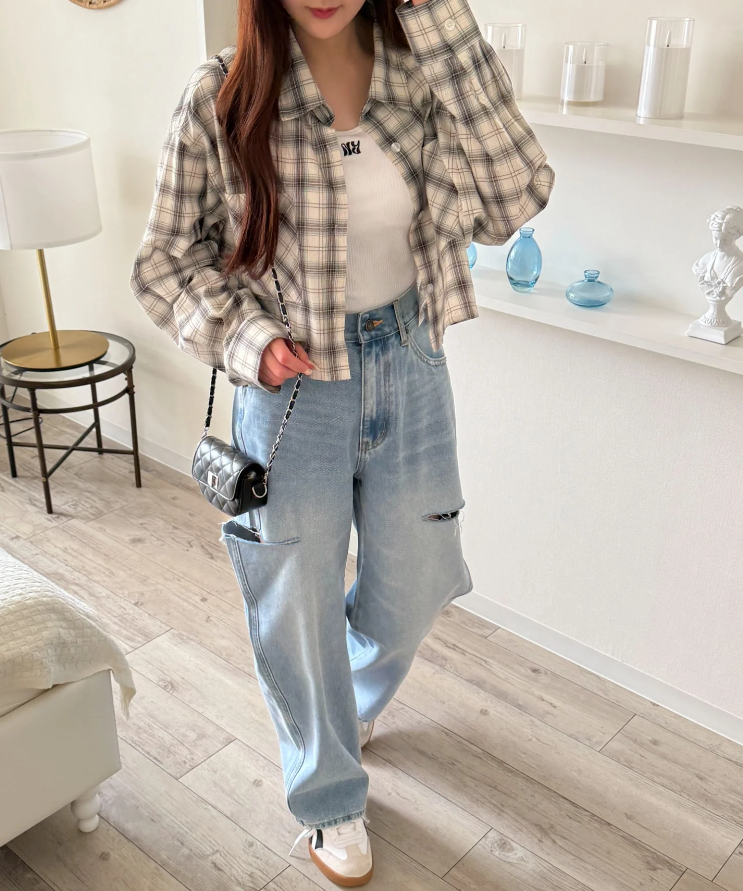 サイドカットデニムストレートパンツ - Image 4