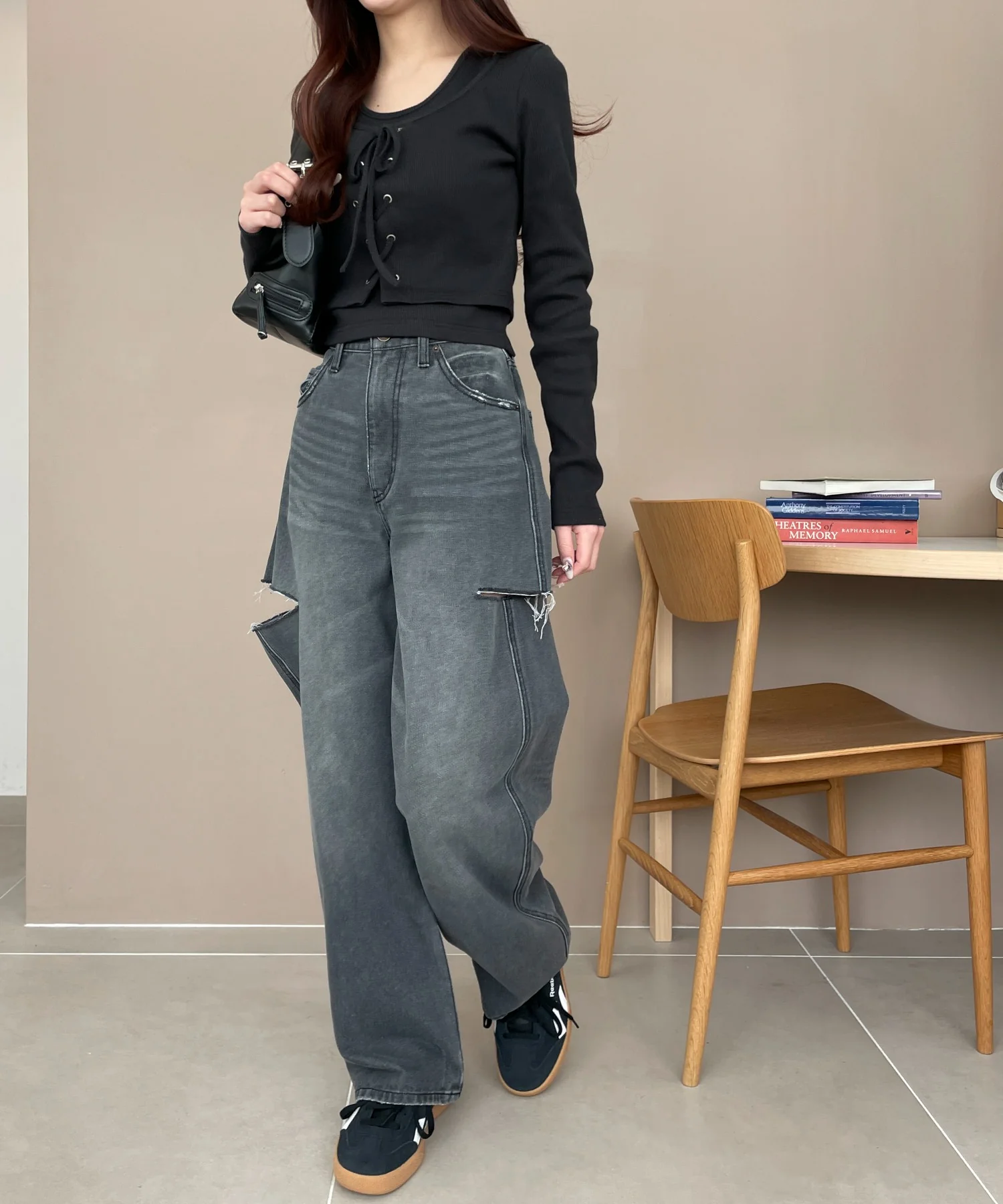 サイドカットデニムストレートパンツ - Image 6