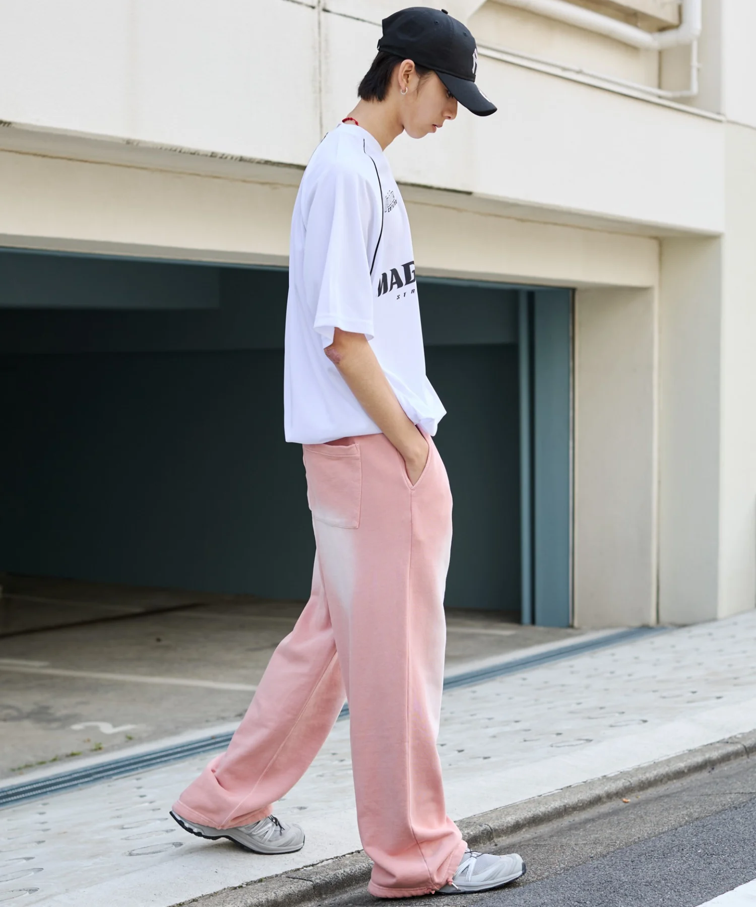 アシッドウォッシュグラフィックスウェットパンツ - Image 14