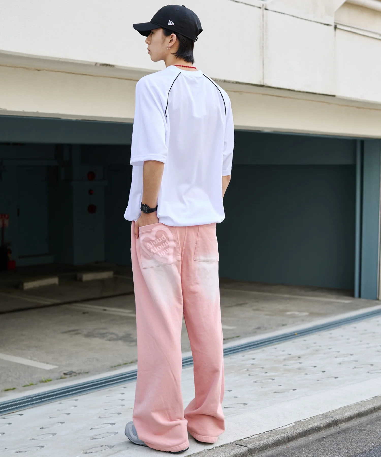 アシッドウォッシュグラフィックスウェットパンツ - Image 15