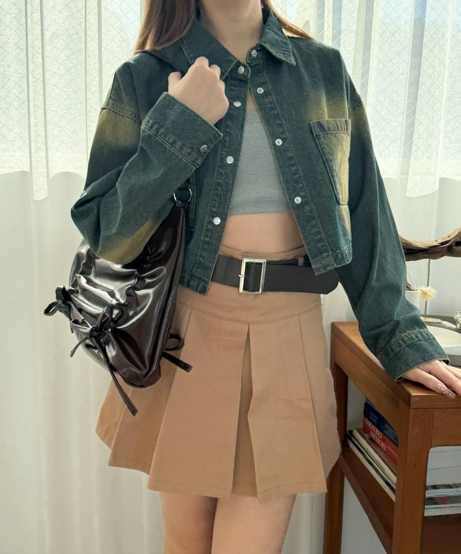 ギャザーリボンハーフムーンバッグ - Image 7