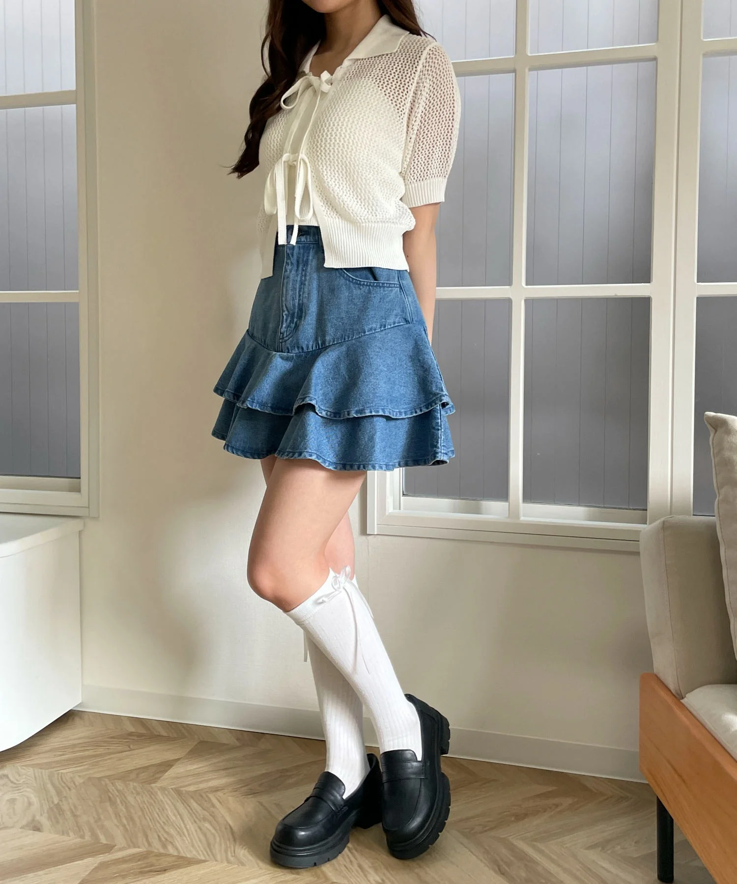デニムフリルミニスカート - Image 11