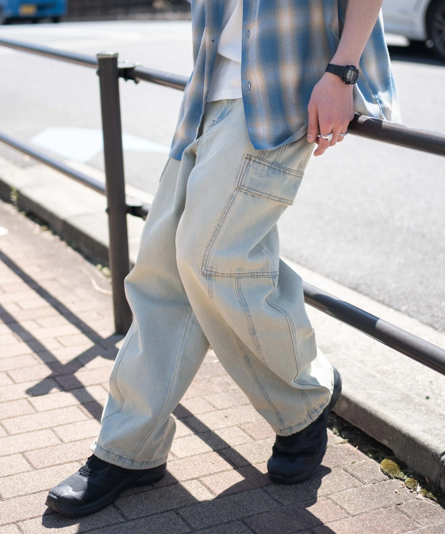 イージー3Dバレルレッグデニムカーゴパンツ - Image 13