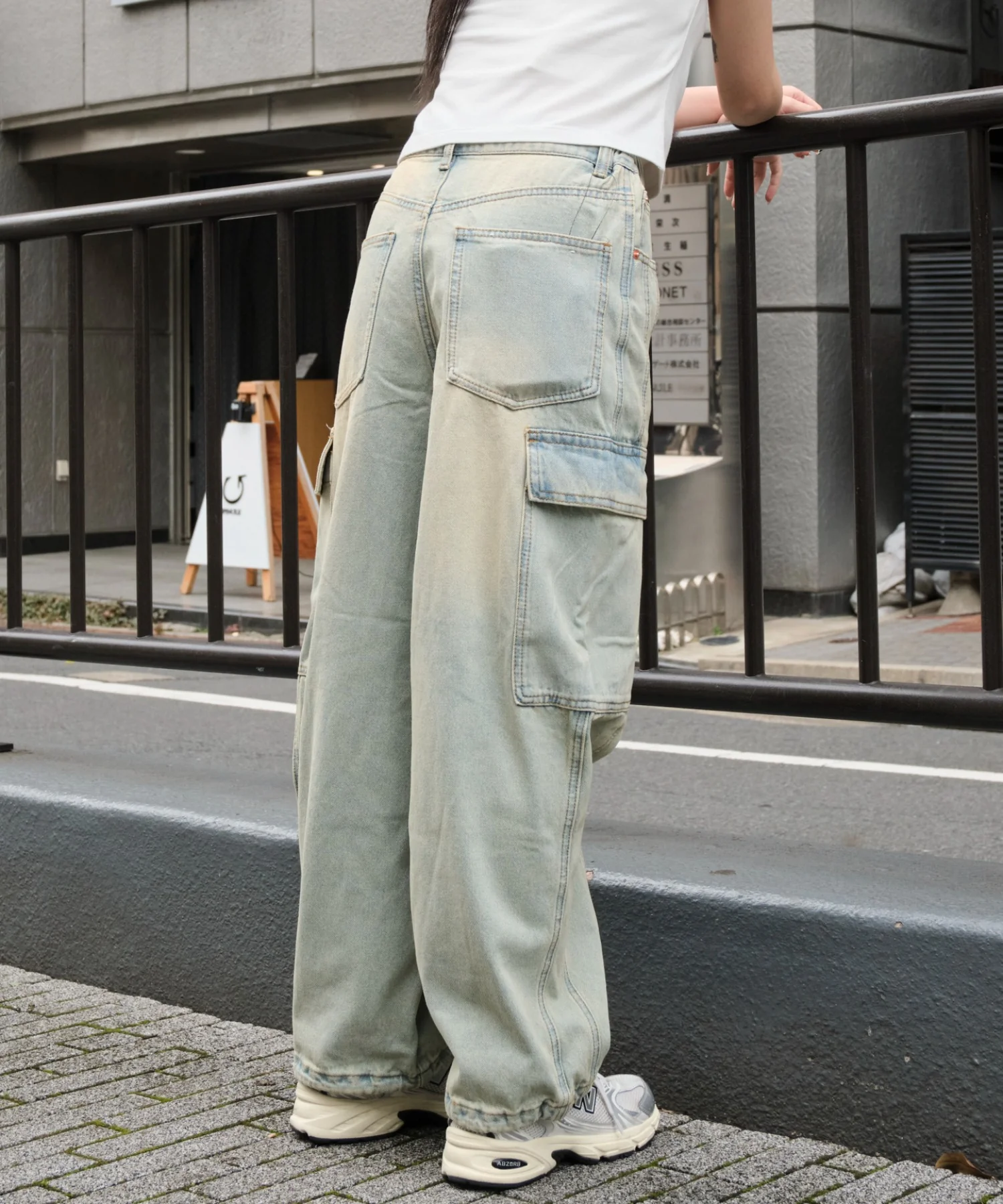 イージー3Dバレルレッグデニムカーゴパンツ - Image 20