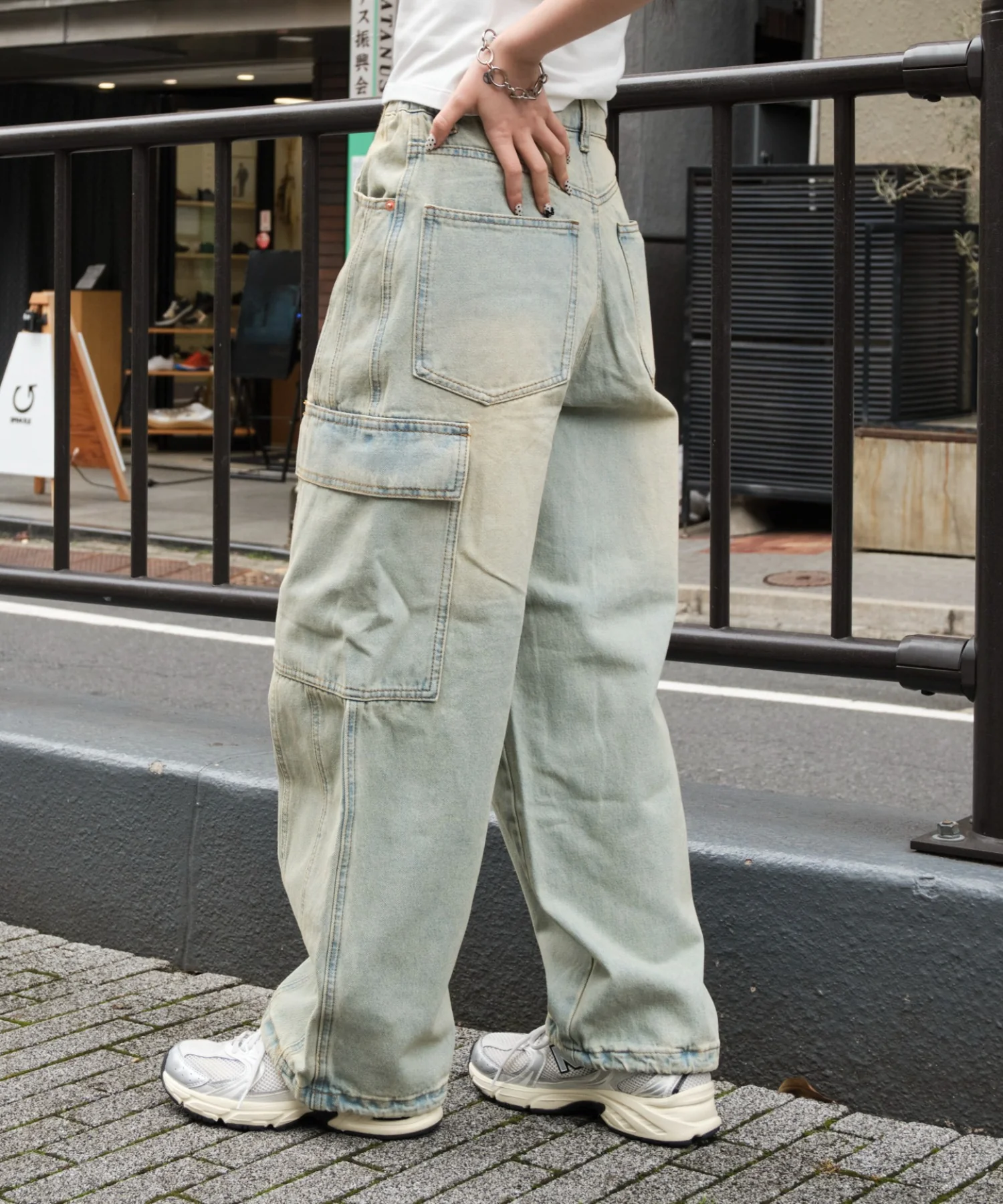 イージー3Dバレルレッグデニムカーゴパンツ - Image 21