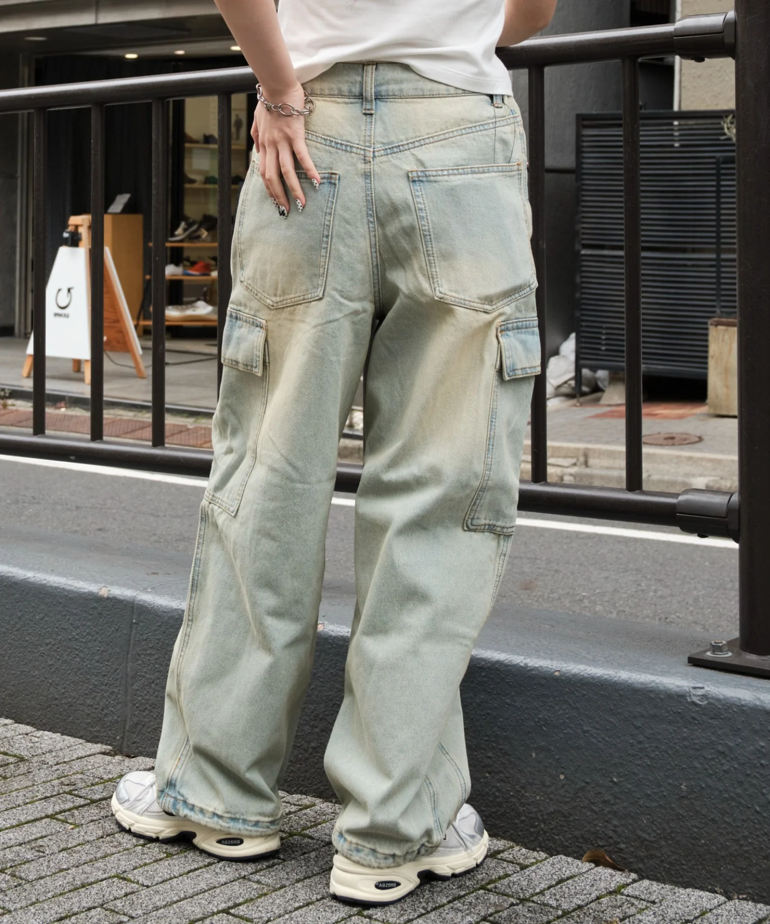 イージー3Dバレルレッグデニムカーゴパンツ - Image 22