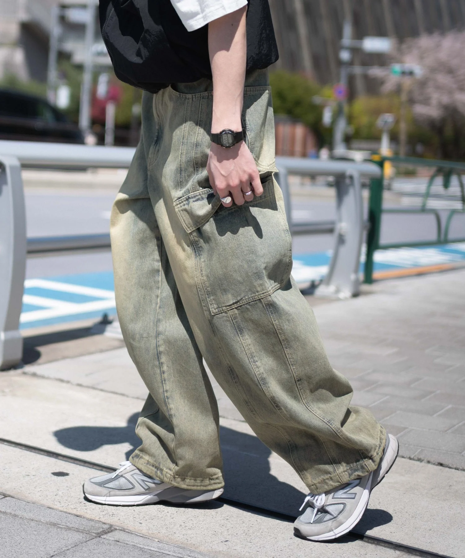イージー3Dバレルレッグデニムカーゴパンツ - Image 24