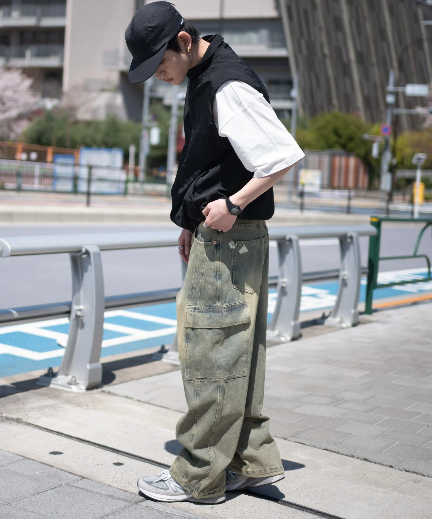 イージー3Dバレルレッグデニムカーゴパンツ - Image 26
