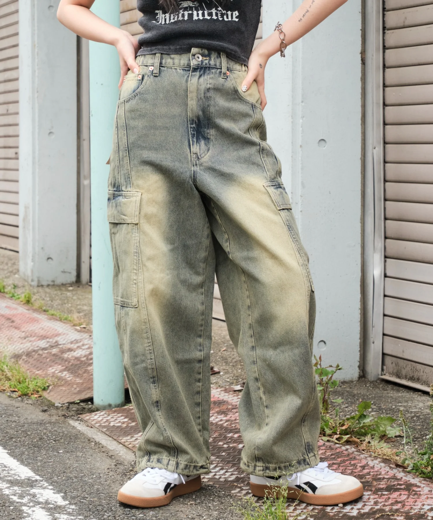 イージー3Dバレルレッグデニムカーゴパンツ - Image 27