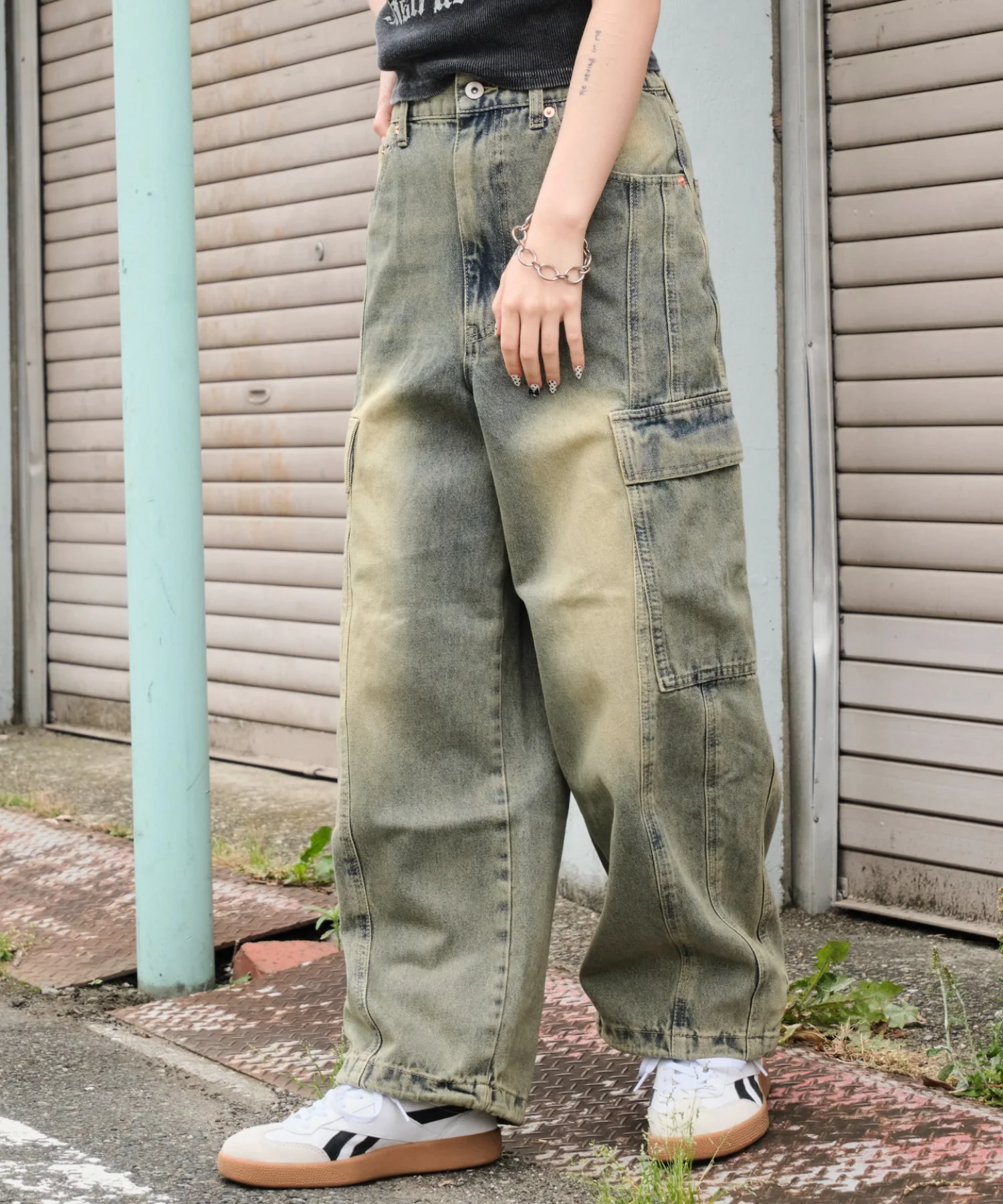 イージー3Dバレルレッグデニムカーゴパンツ - Image 28