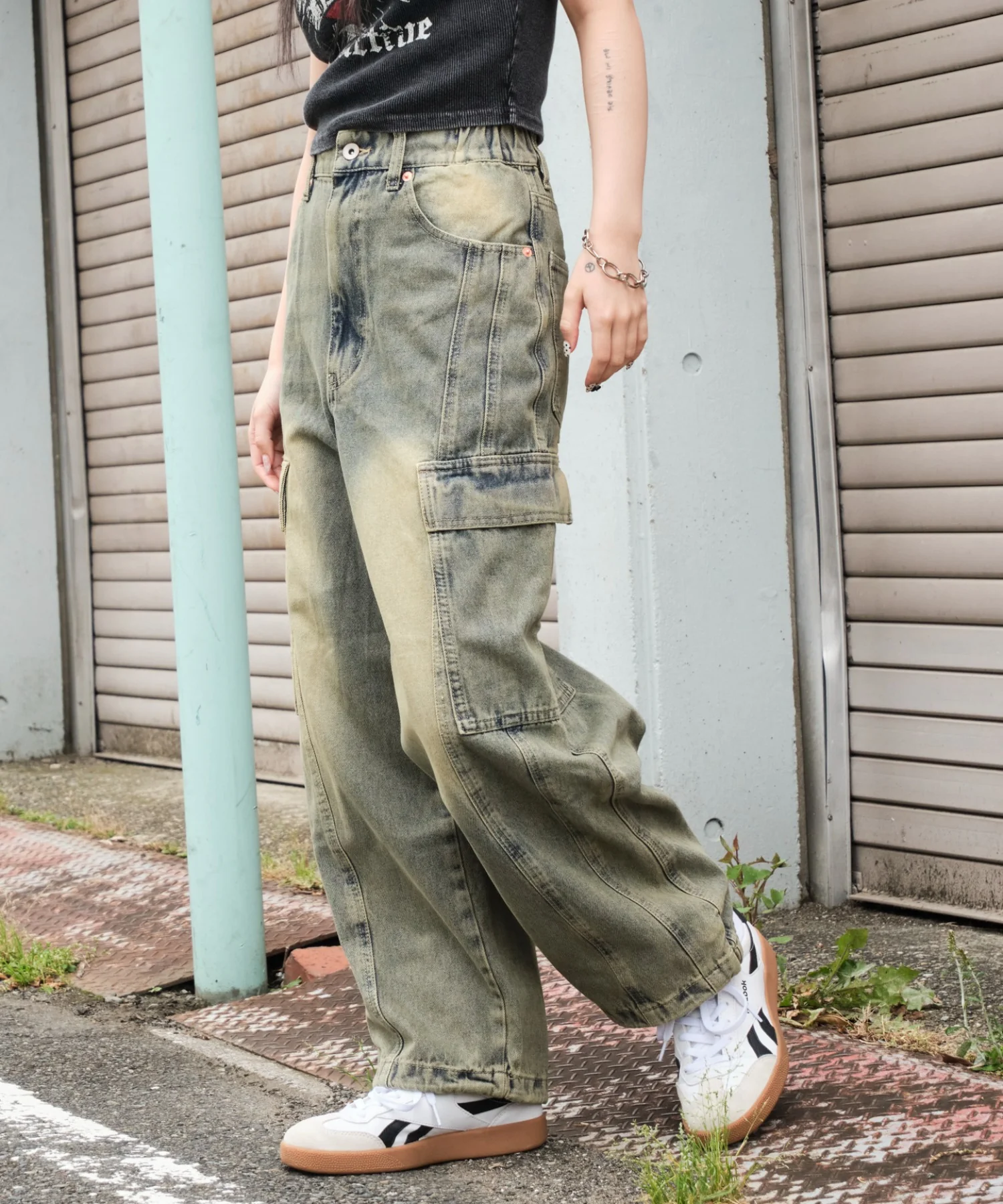 イージー3Dバレルレッグデニムカーゴパンツ - Image 29