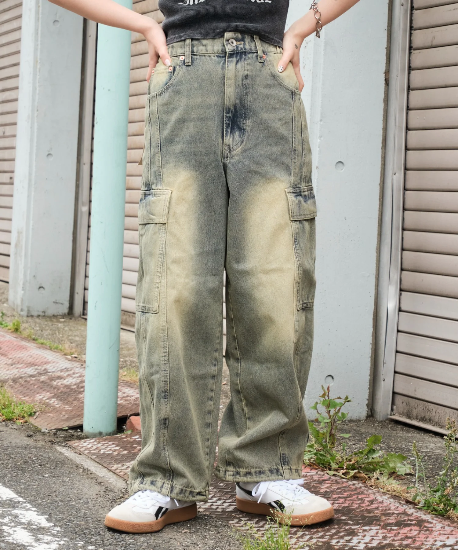 イージー3Dバレルレッグデニムカーゴパンツ - Image 30