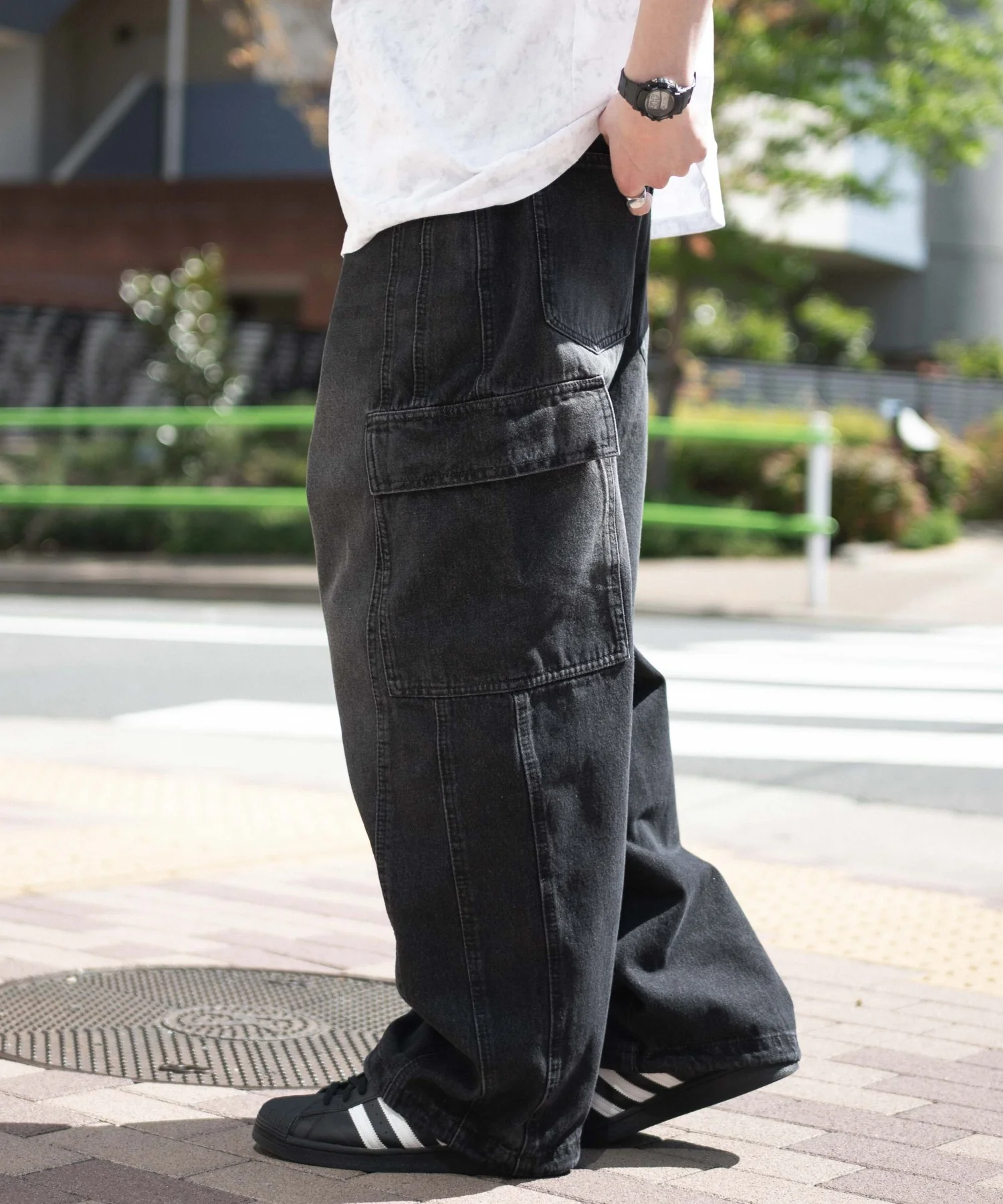 イージー3Dバレルレッグデニムカーゴパンツ - Image 33