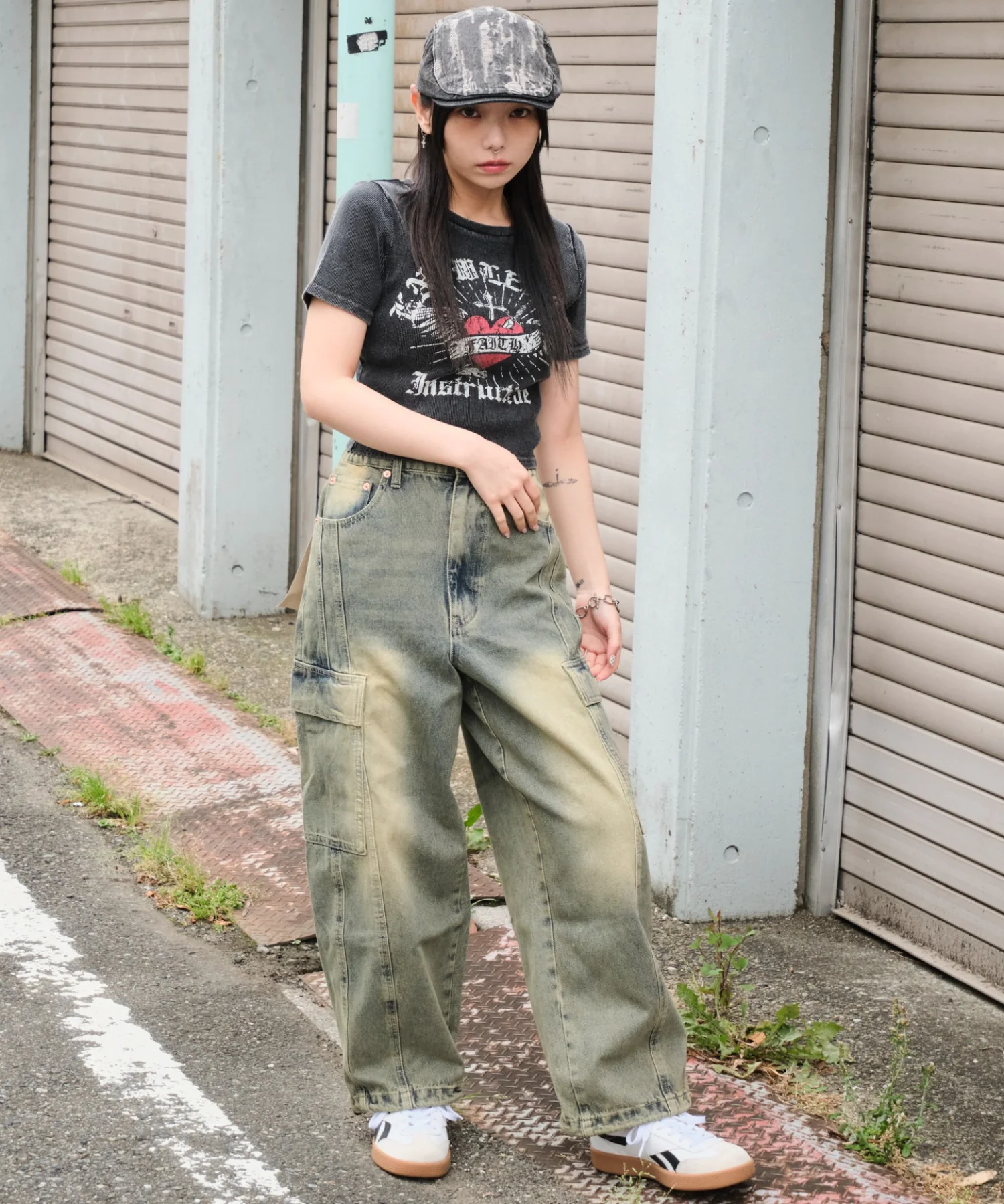 イージー3Dバレルレッグデニムカーゴパンツ - Image 7