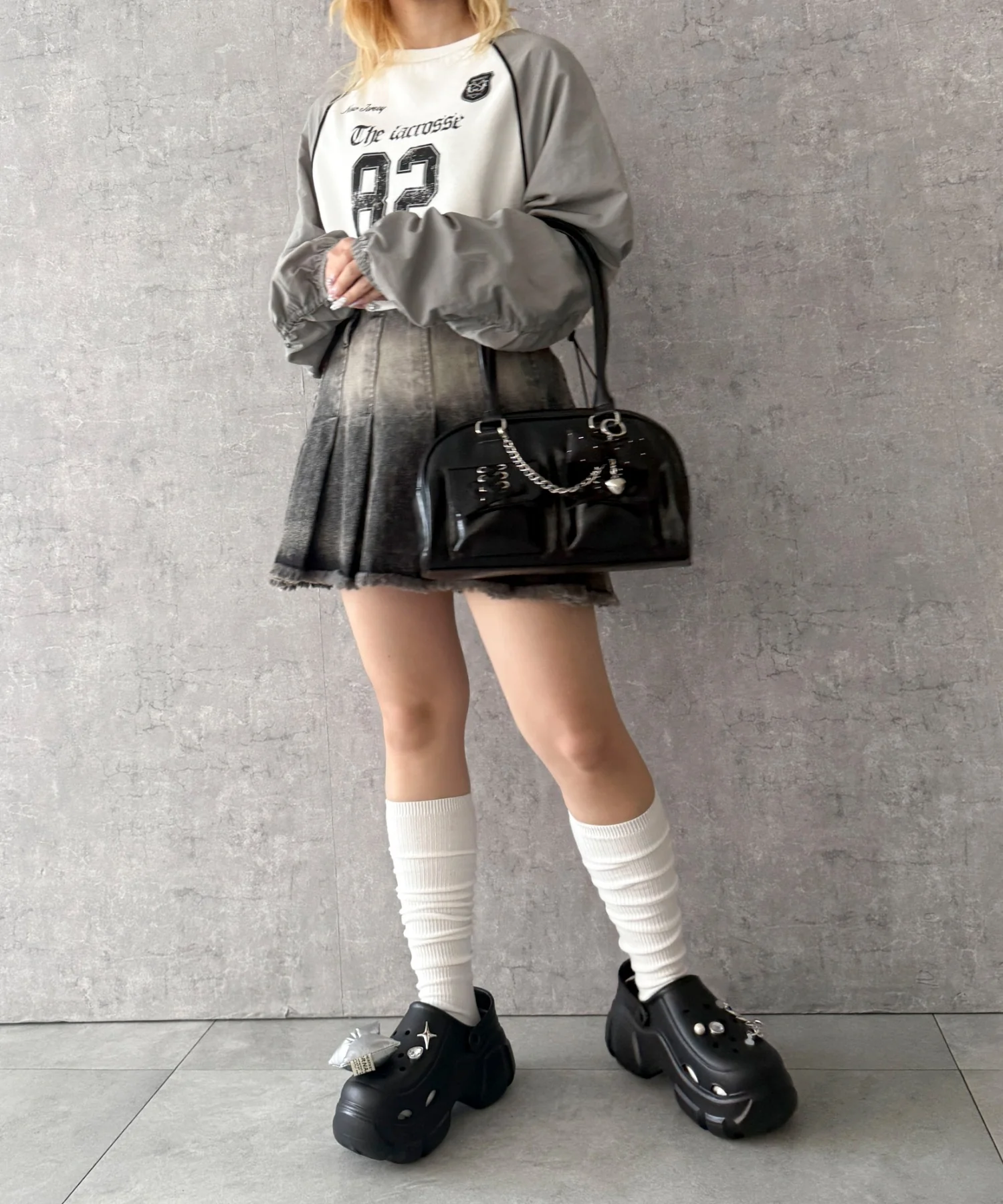 レースアップボストンバッグ - Image 4