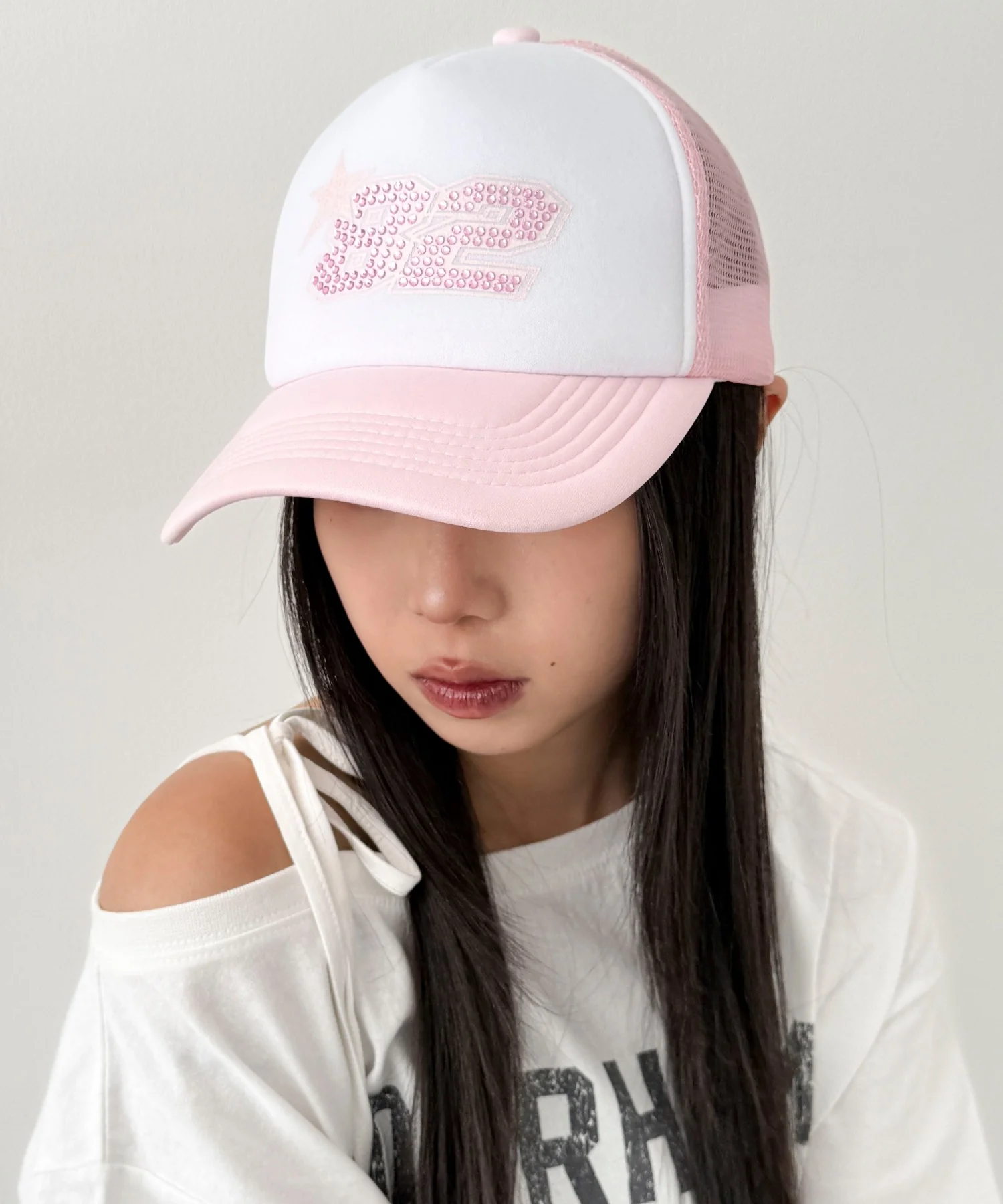 ナンバリングラインストーンメッシュキャップ - Image 2