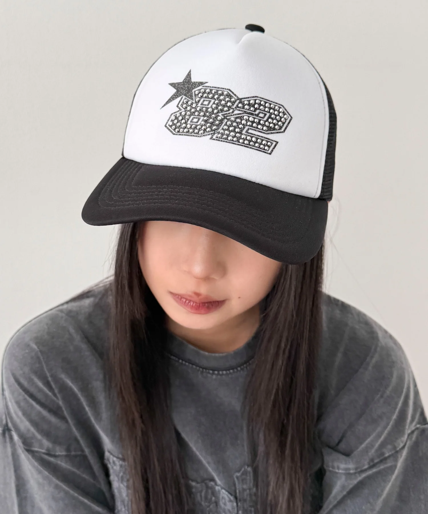 ナンバリングラインストーンメッシュキャップ - Image 7