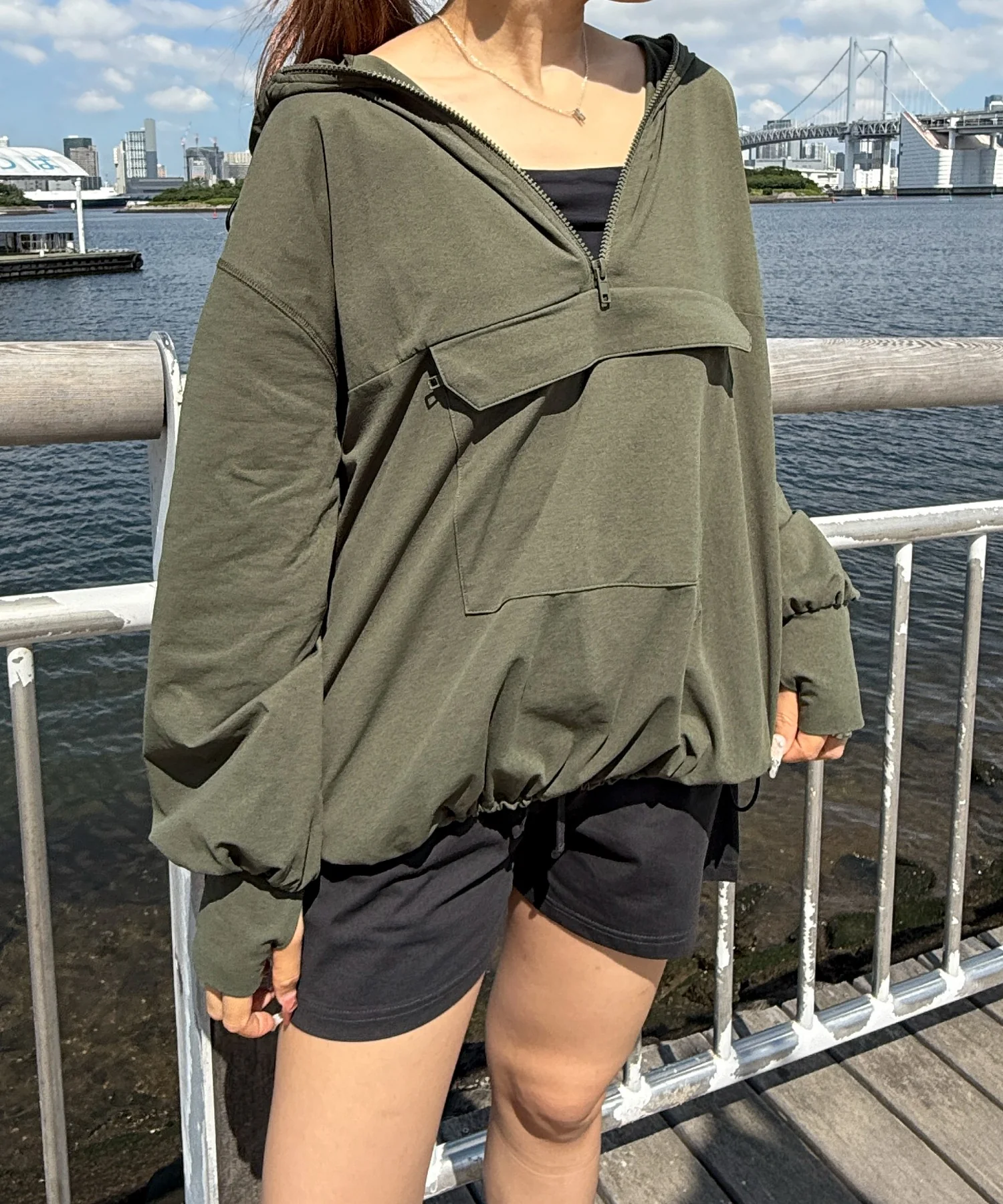 ハーフジップアノラックパーカー - Image 8