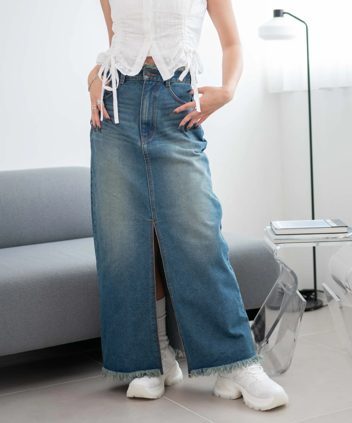 PUメッシュヒールダッドスニーカー - Image 10