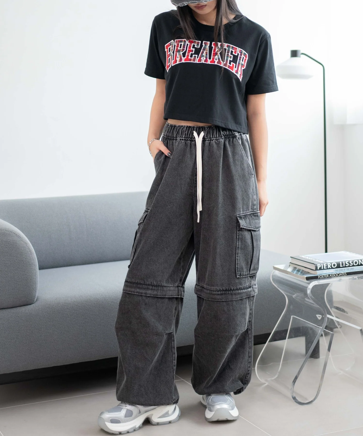 PUメッシュヒールダッドスニーカー - Image 15