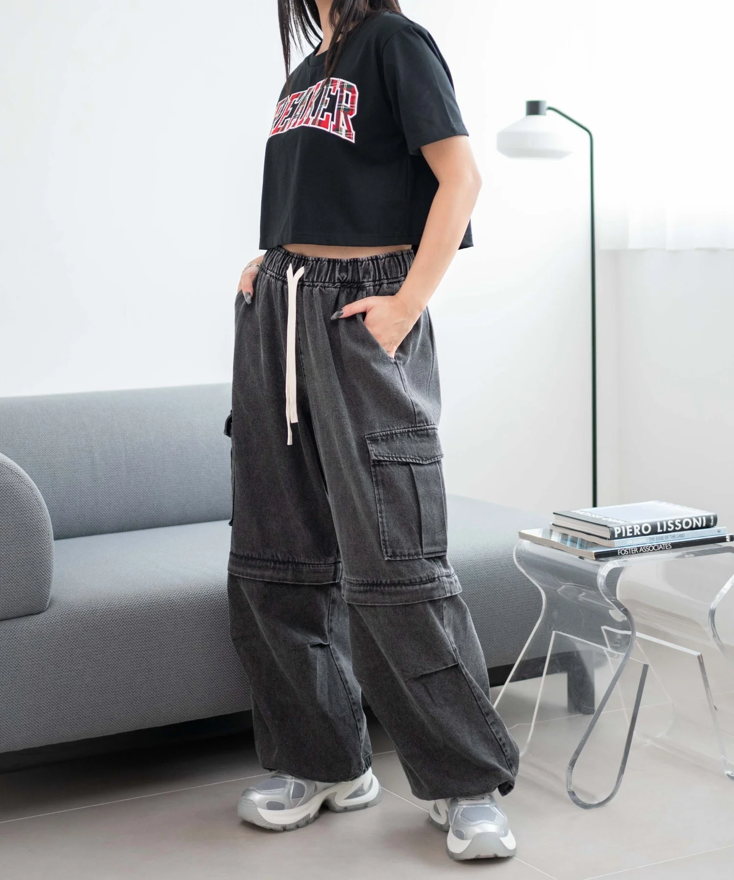 PUメッシュヒールダッドスニーカー - Image 16