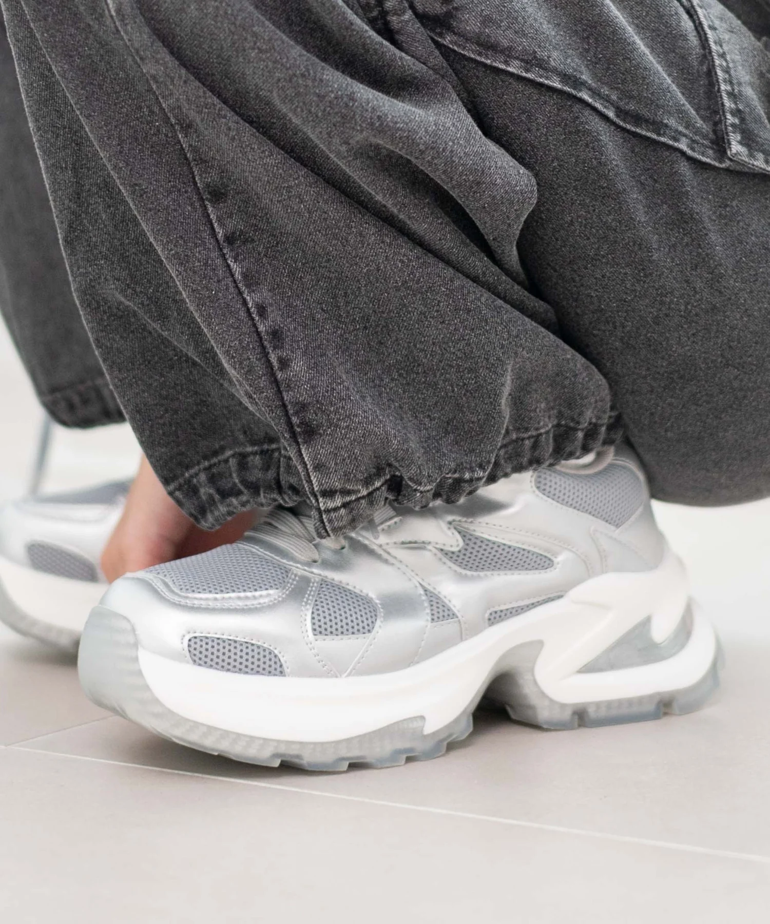PUメッシュヒールダッドスニーカー - Image 17