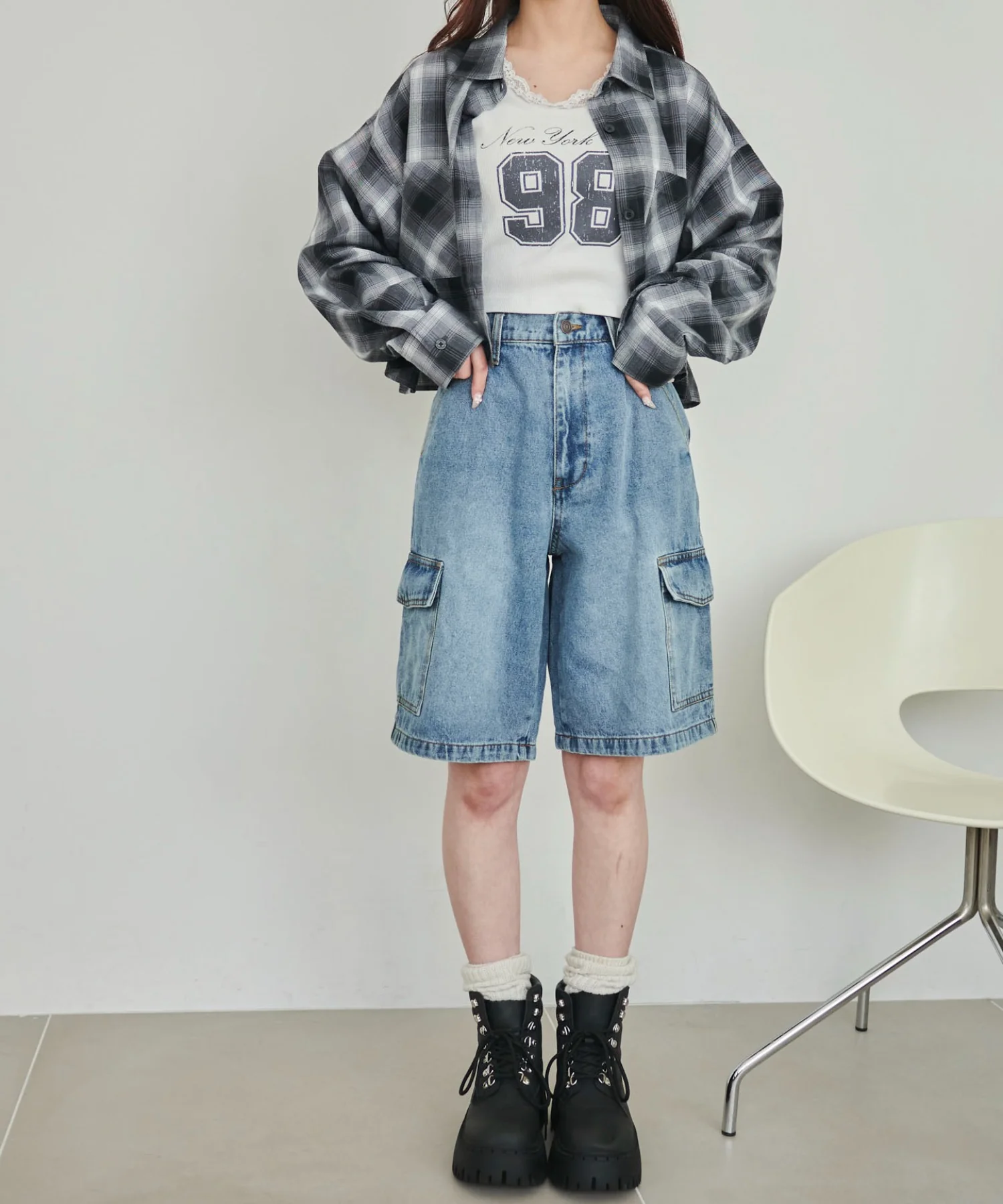 ヴィンテージウォッシュカーゴハーフパンツ - Image 24