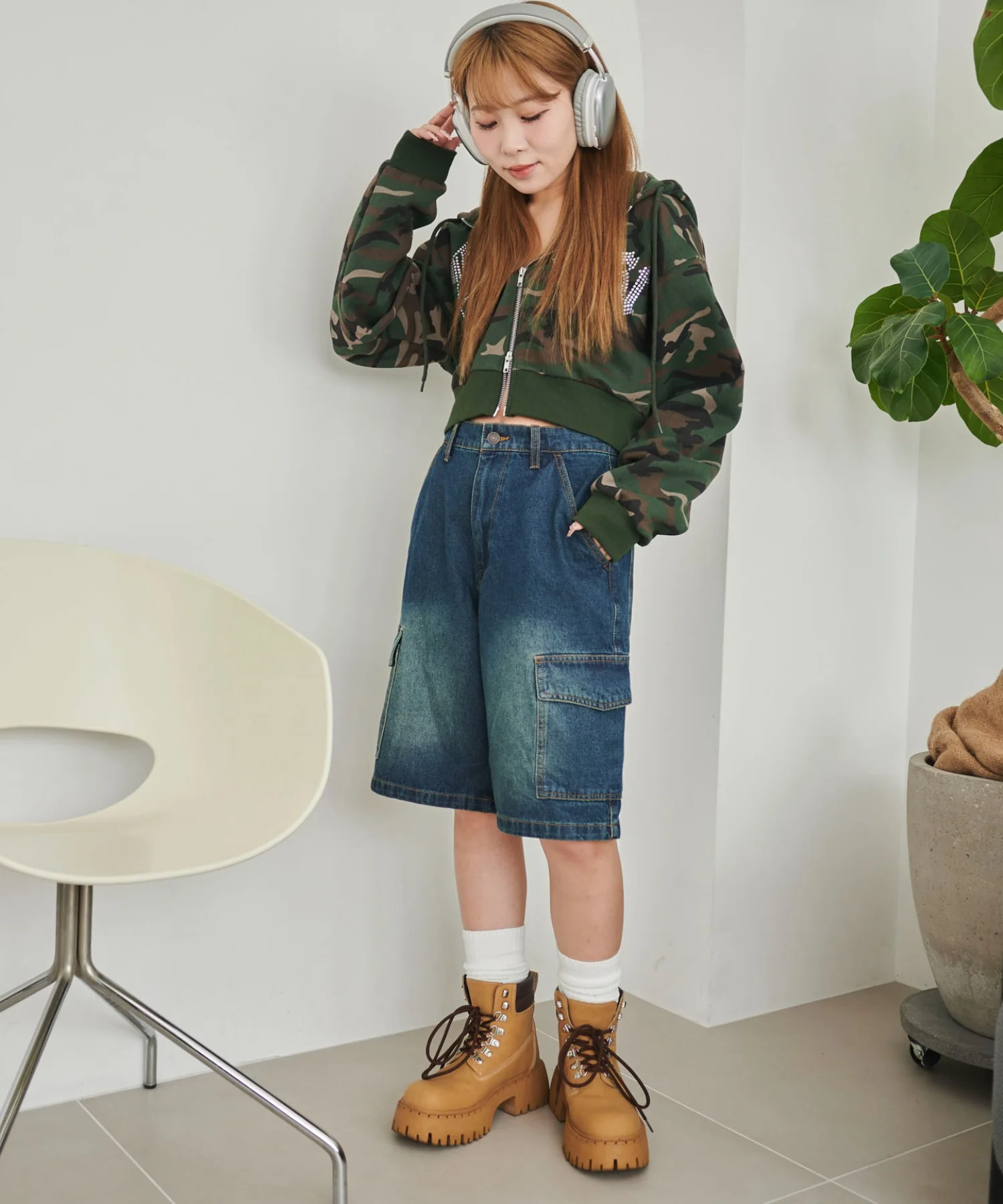 ヴィンテージウォッシュカーゴハーフパンツ - Image 27