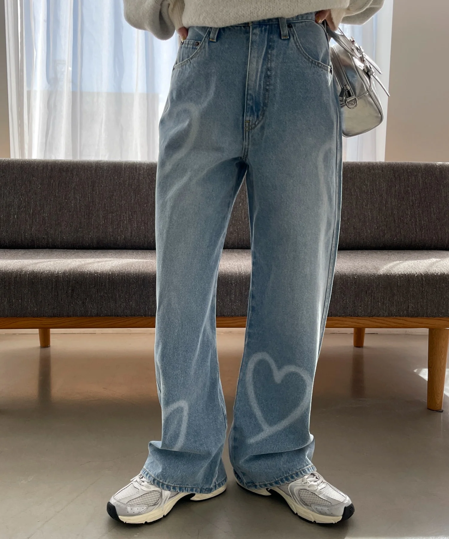 スプレーペイントストレートデニムパンツ - Image 10
