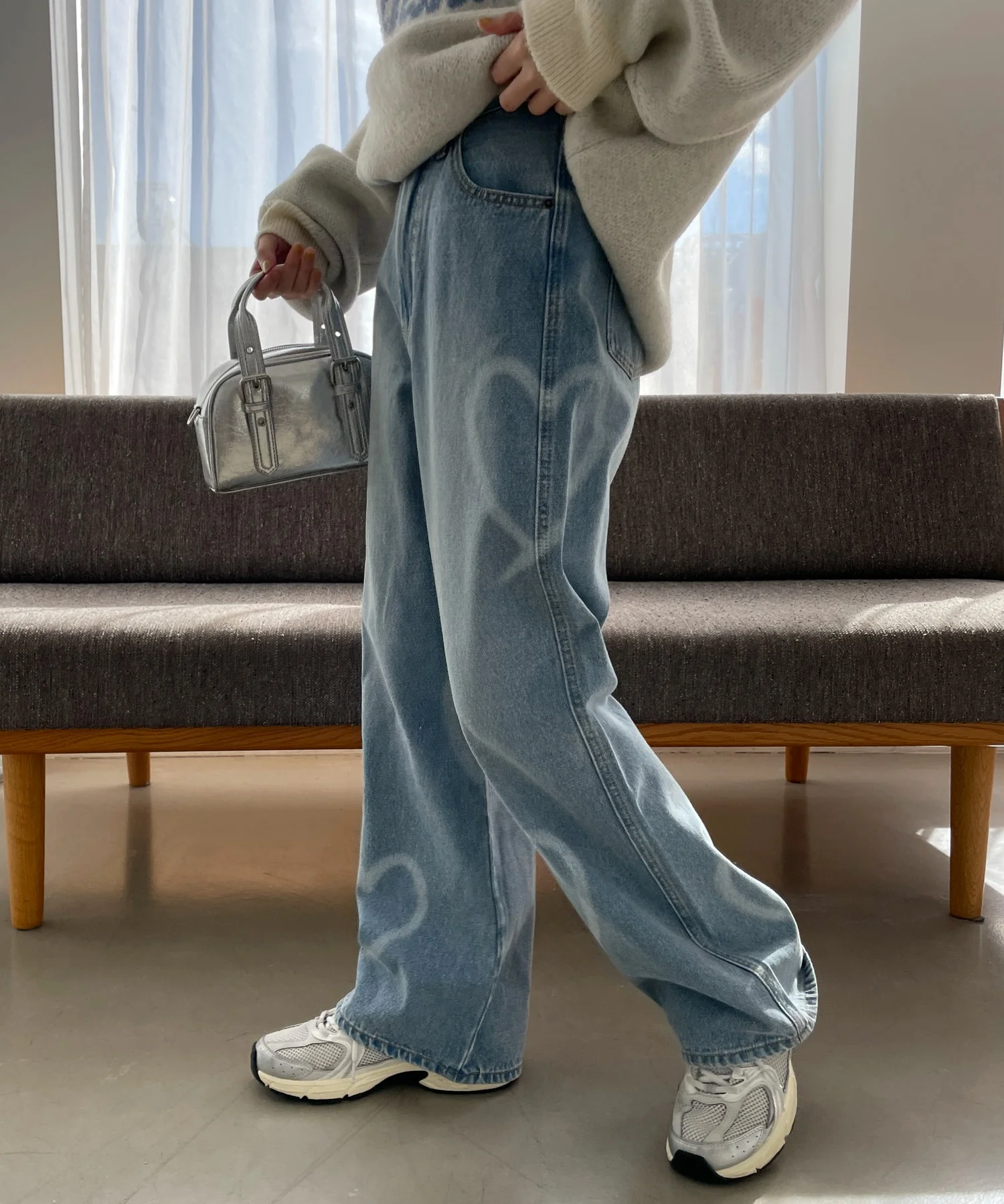 スプレーペイントストレートデニムパンツ - Image 11