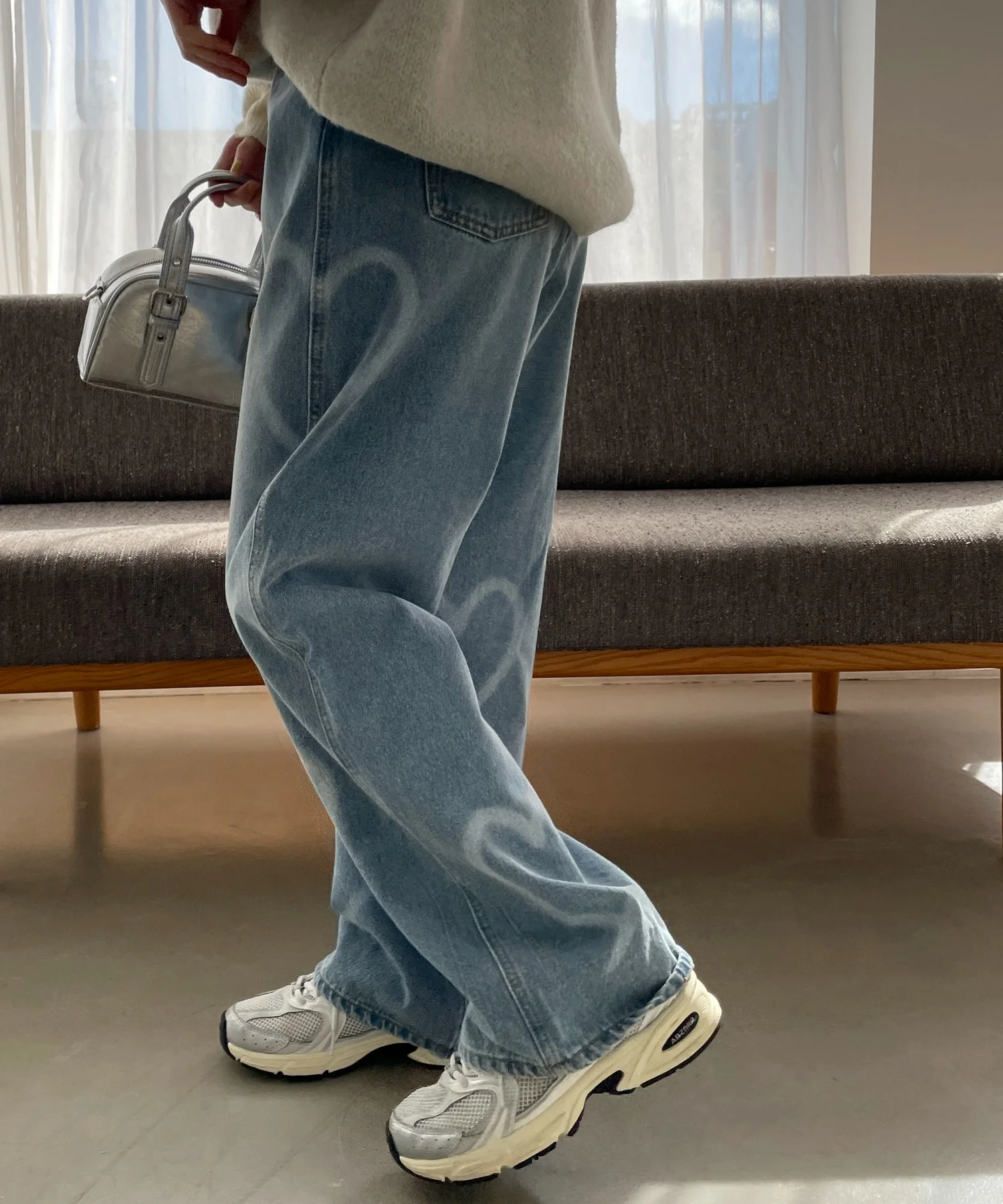 スプレーペイントストレートデニムパンツ - Image 12