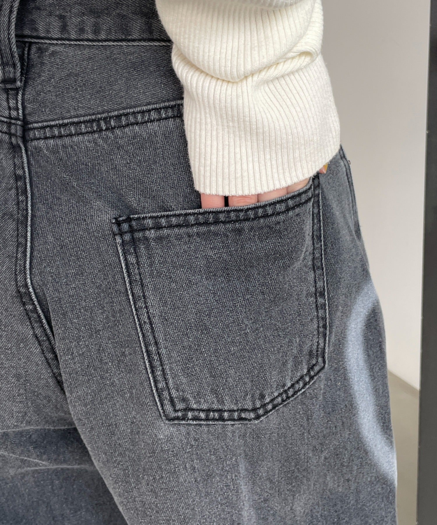 スプレーペイントストレートデニムパンツ - Image 7