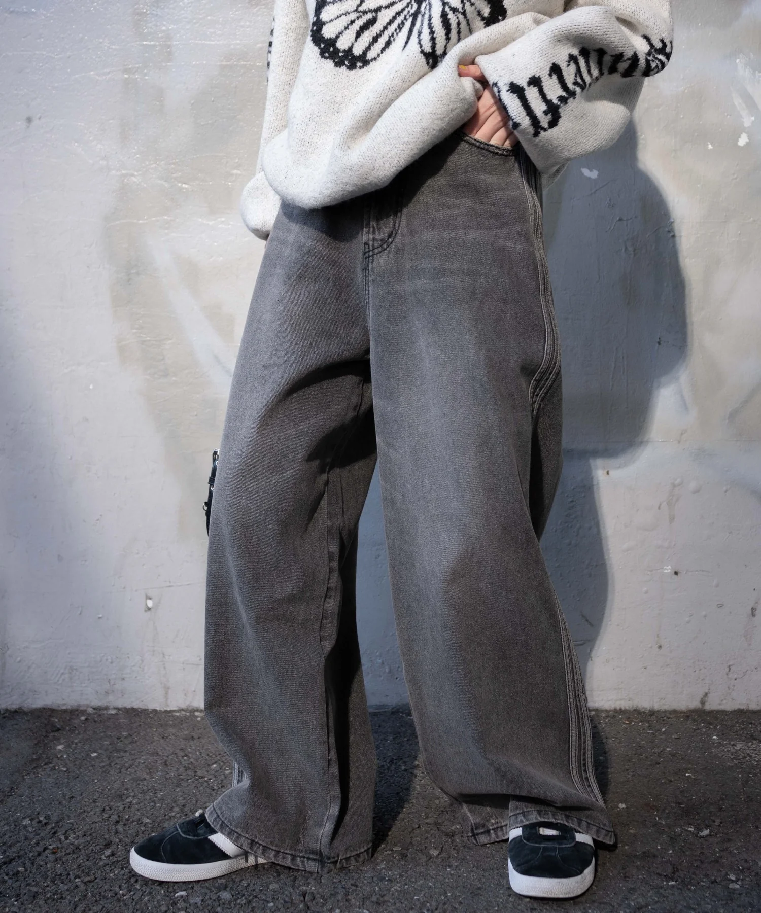 サイドラインワイドデニムパンツ - Image 19