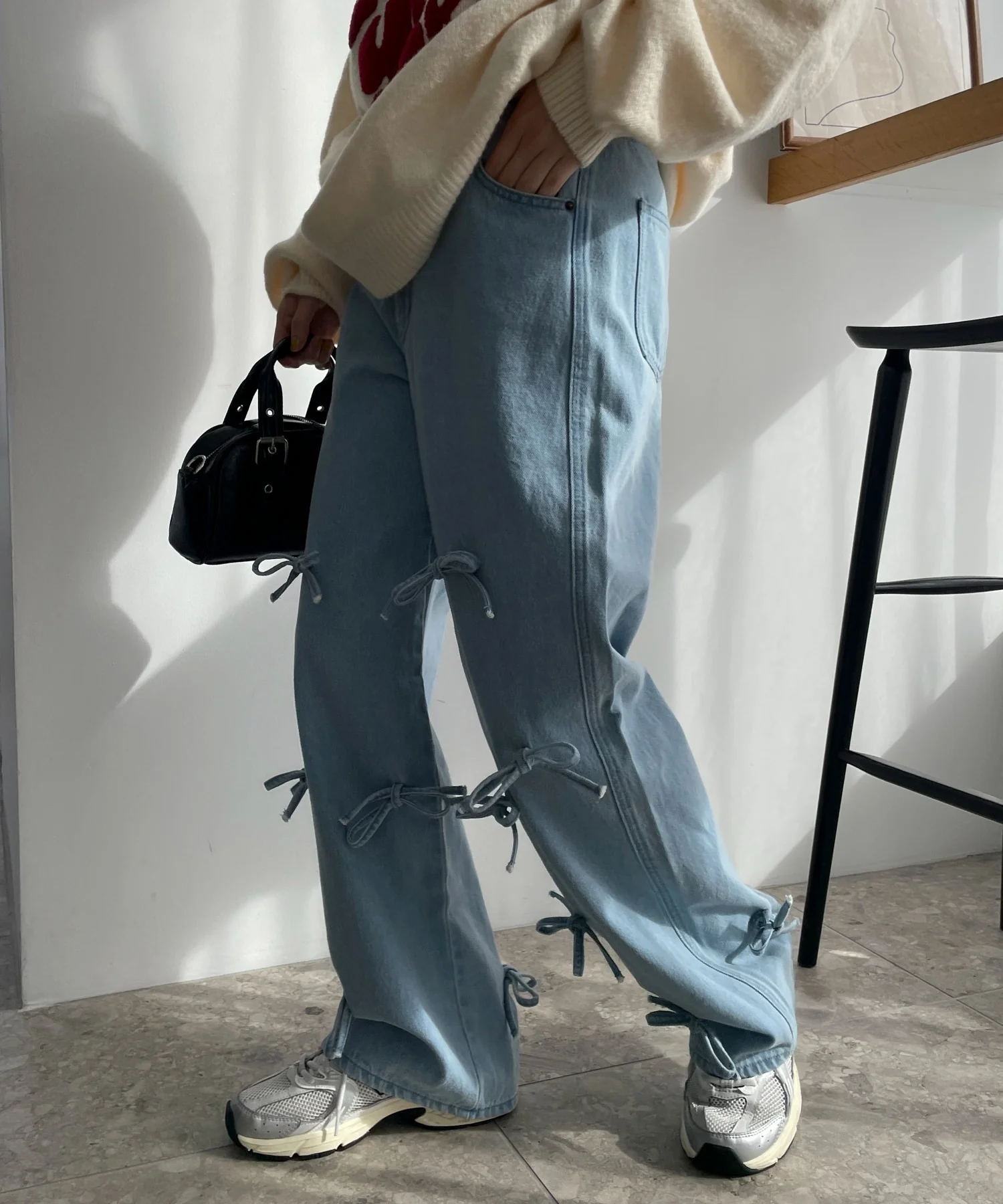 リボンストレートデニムパンツ - Image 10