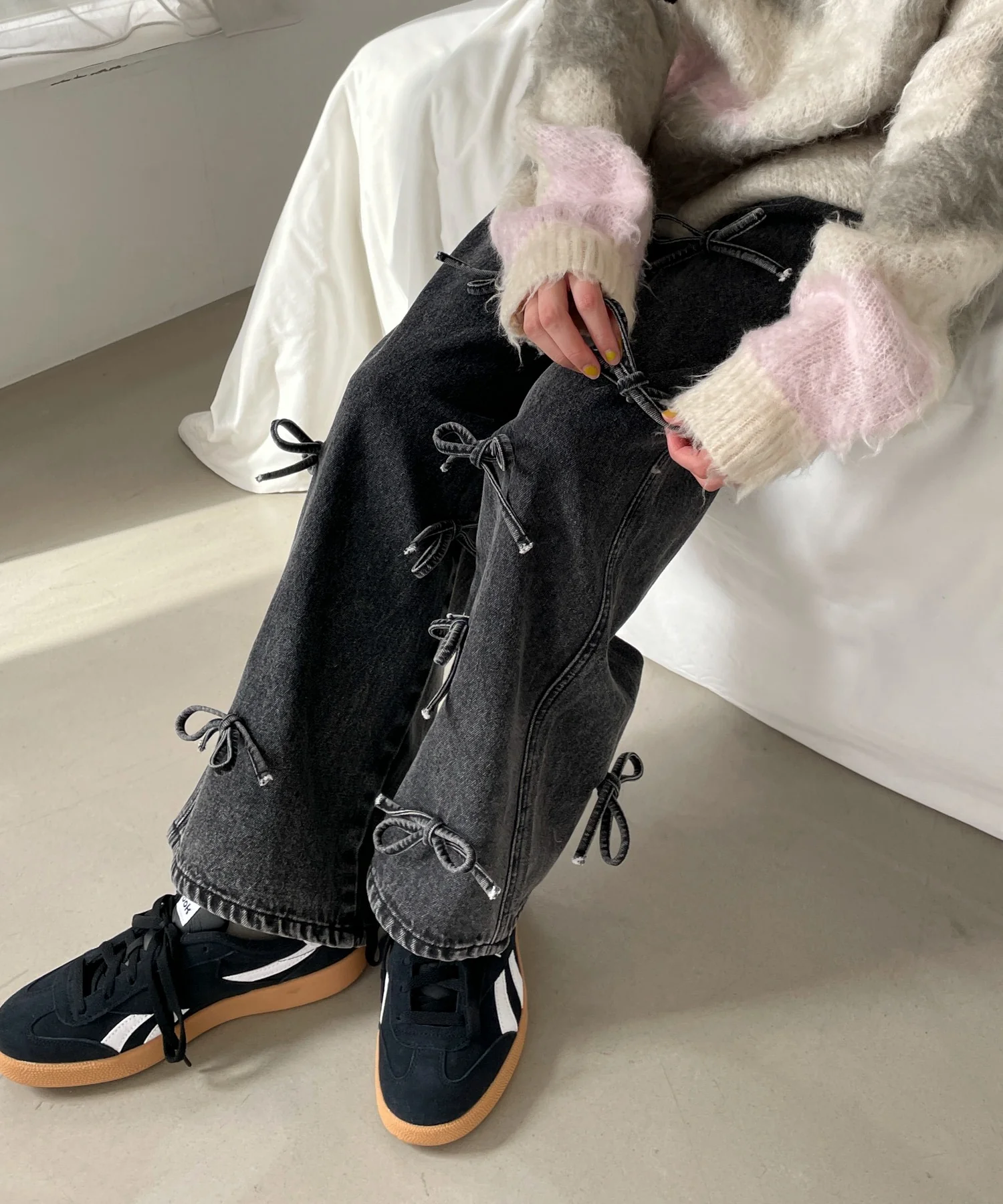 リボンストレートデニムパンツ - Image 14