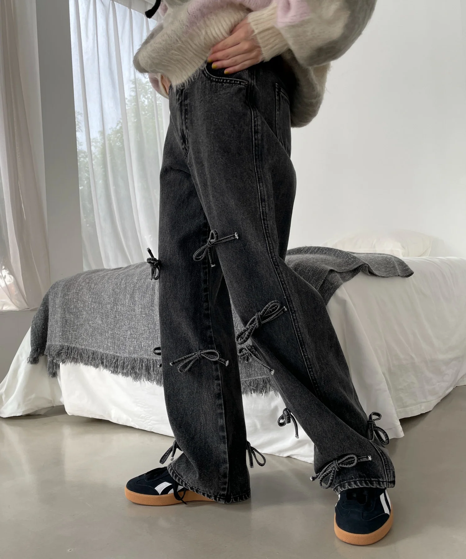 リボンストレートデニムパンツ - Image 16
