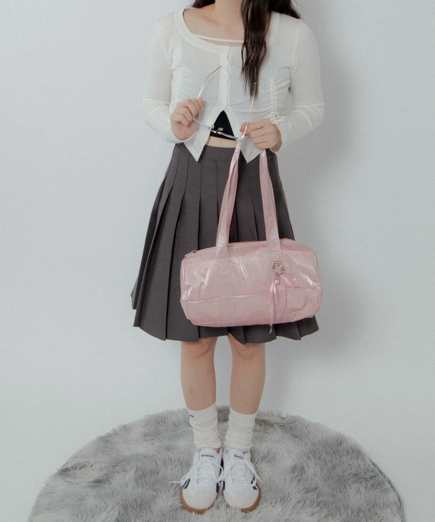 サテンリボンチャーム付きボストンバッグ - Image 8
