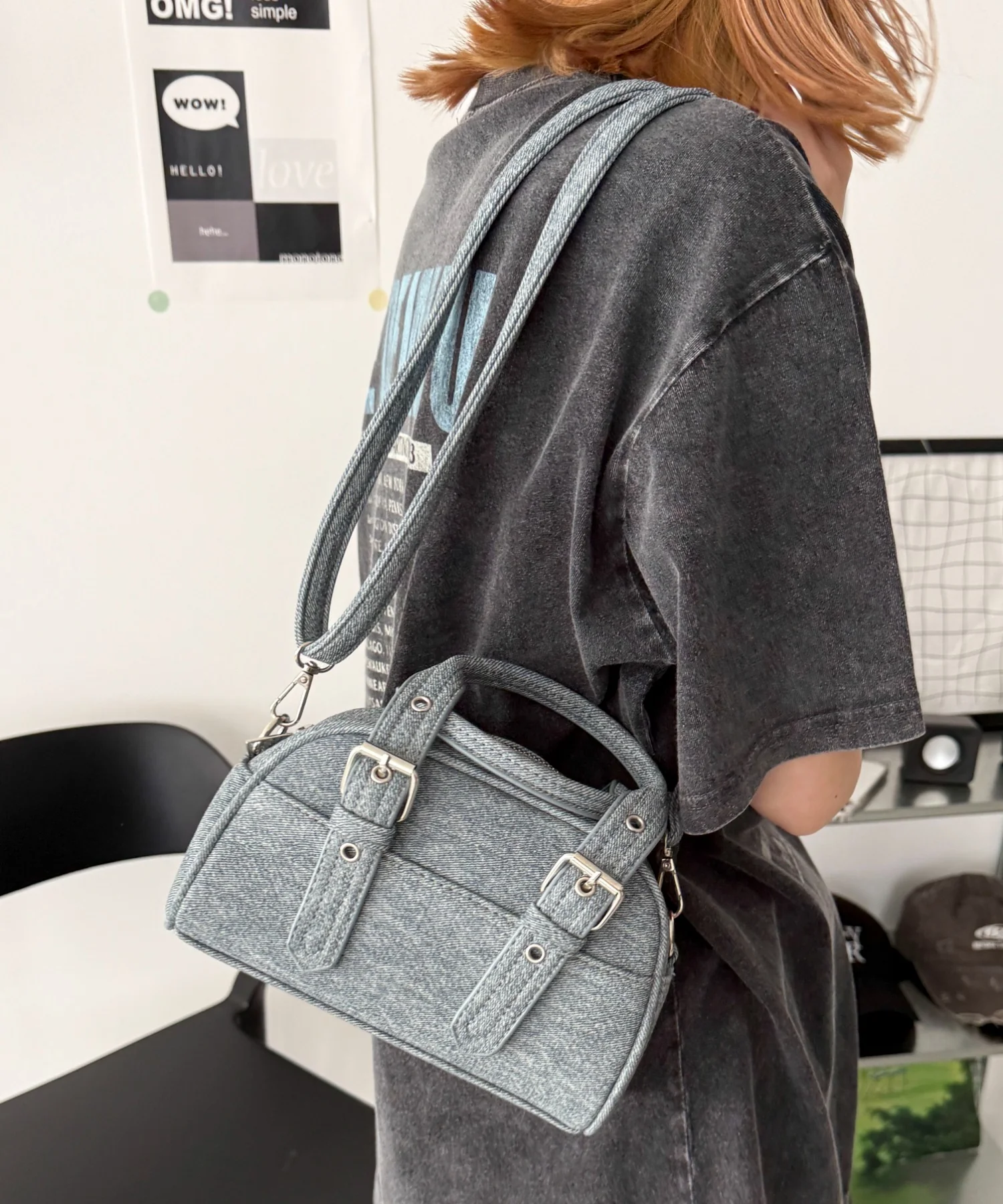 ハトメハンドルミニボストンショルダー - Image 8