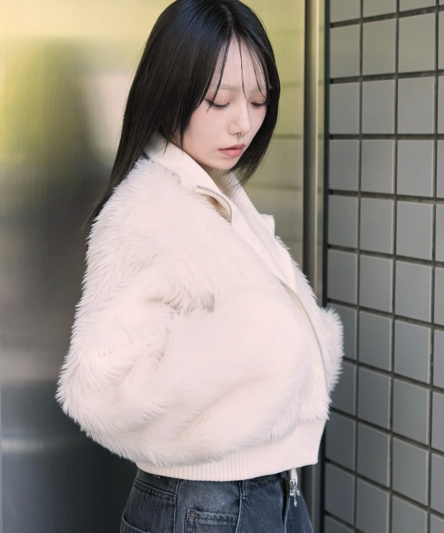 フェイクファーショートブルゾン - Image 19