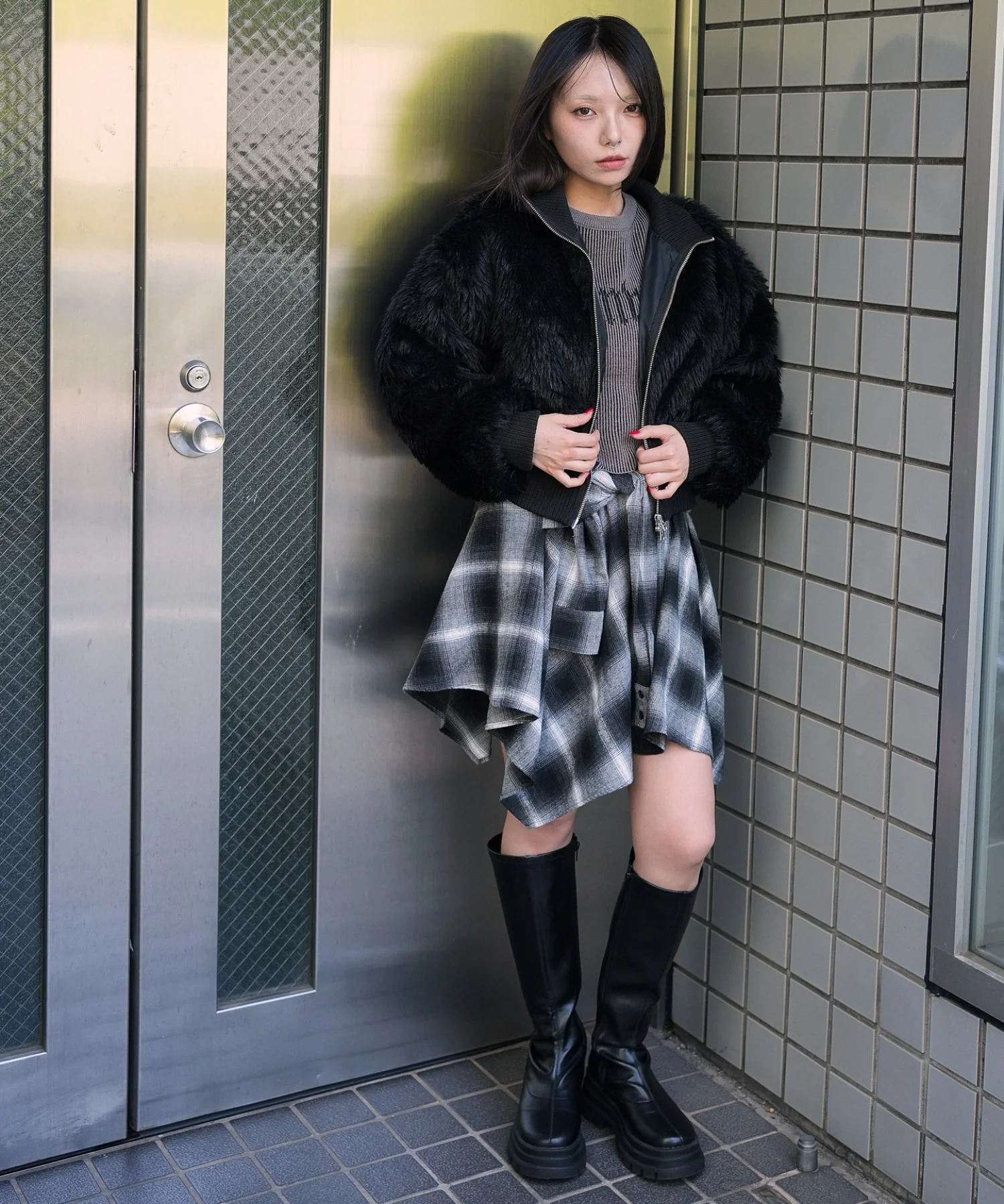 フェイクファーショートブルゾン - Image 26