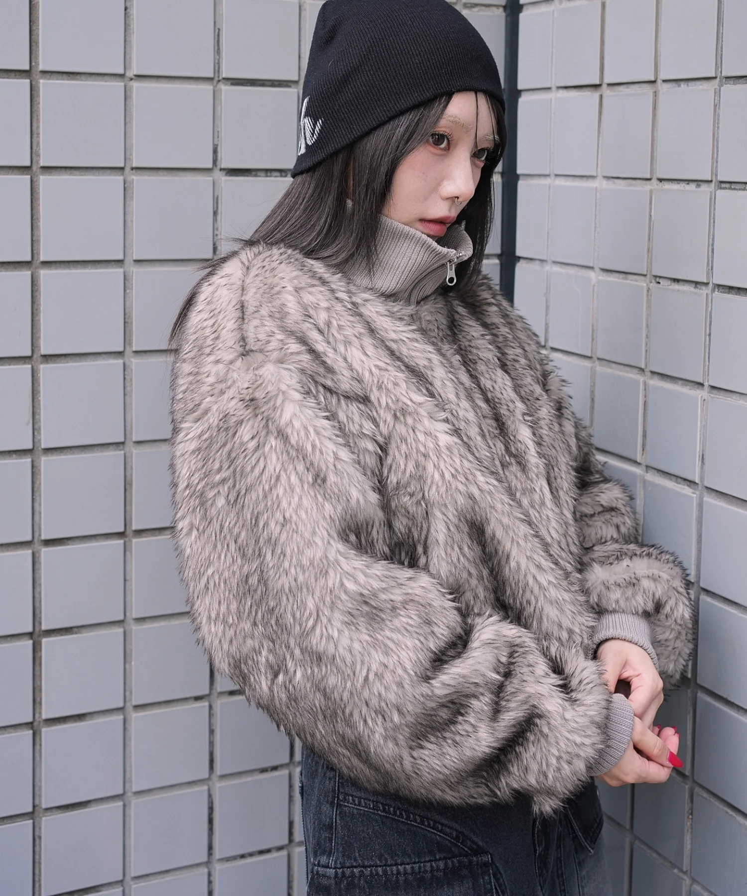 フェイクファーショートブルゾン - Image 28