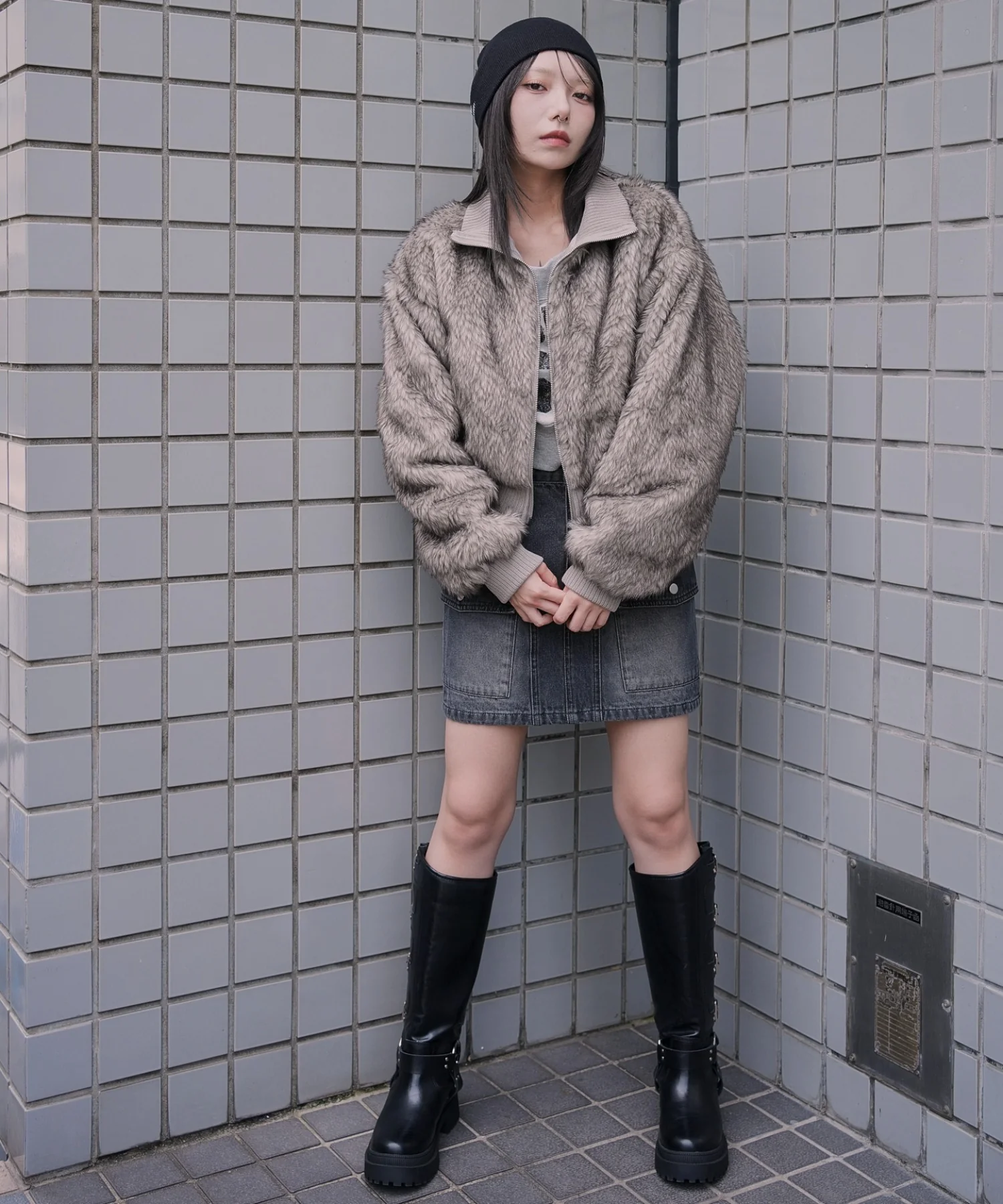 フェイクファーショートブルゾン - Image 29