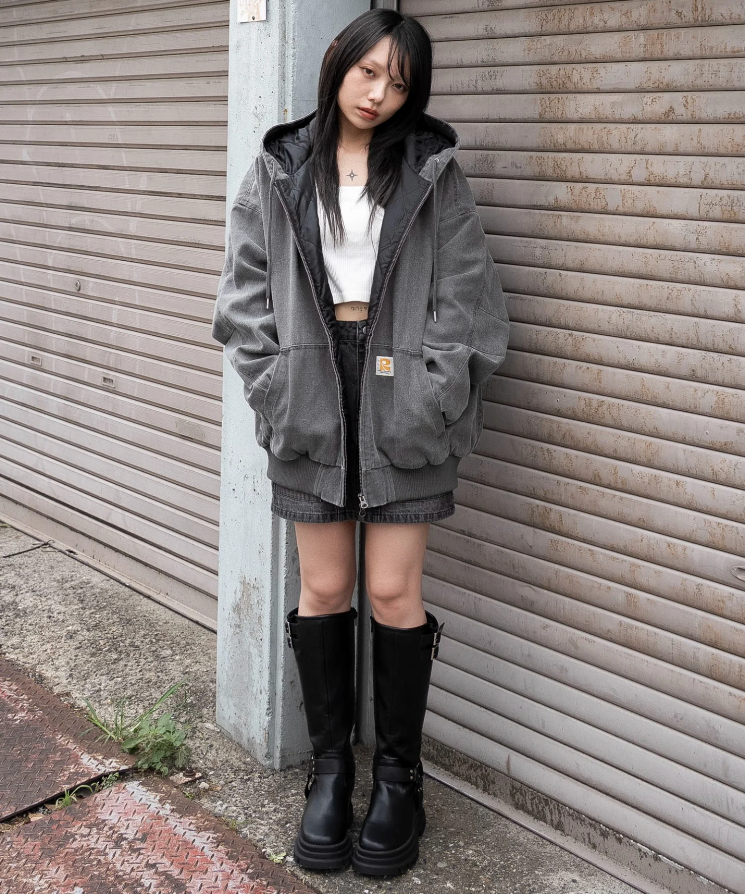 ワーカーズキルトフードブルゾン - Image 4