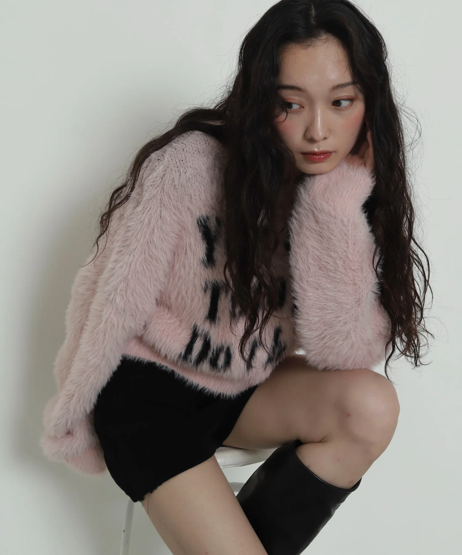 ロゴシャギーショートニット - Image 14