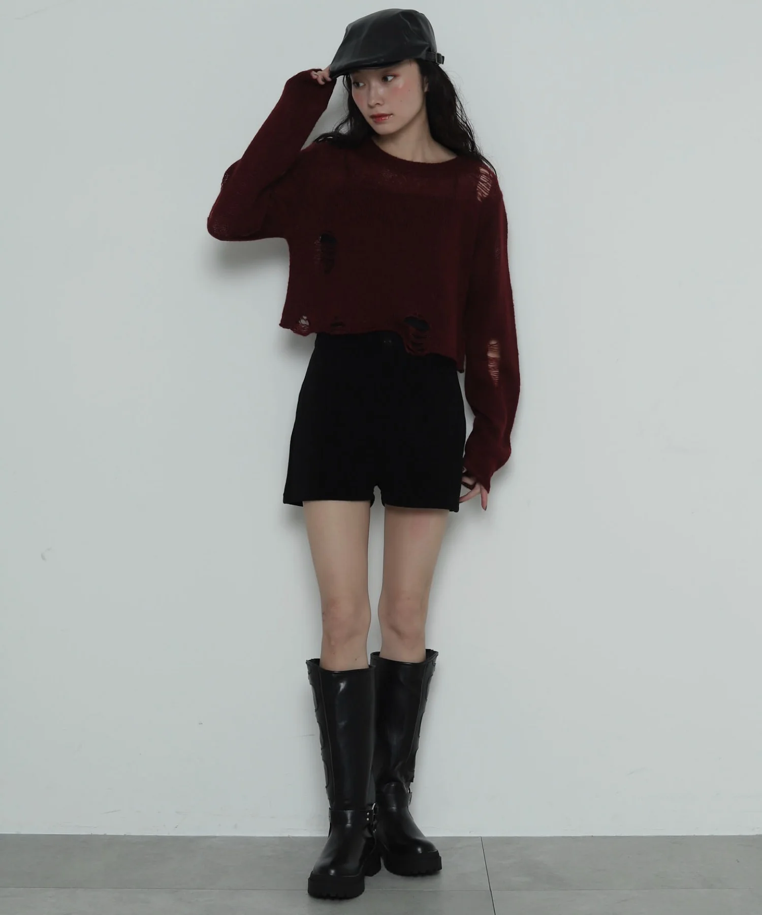 ジャガードハイウエストタイトショートパンツ - Image 2