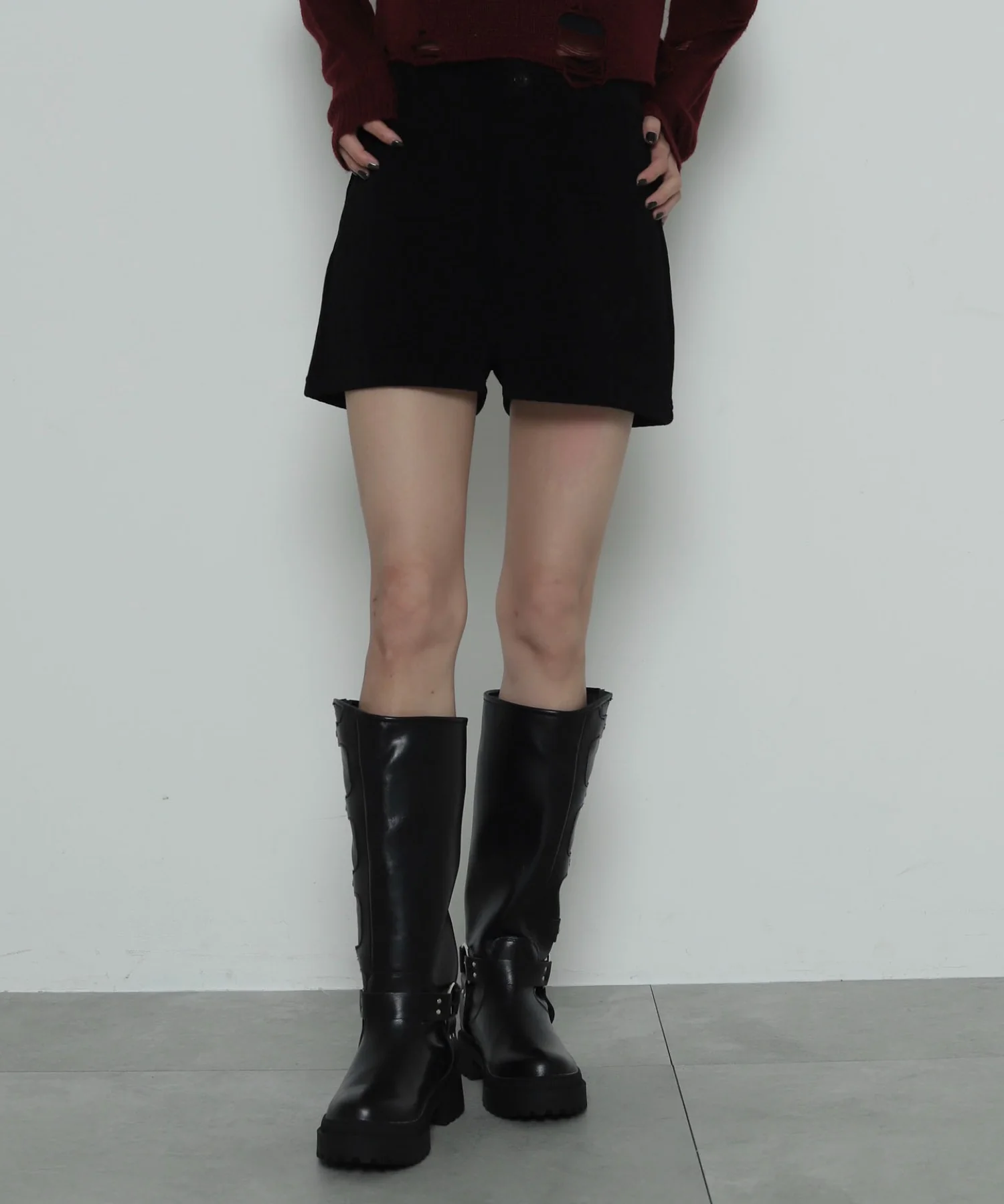 ジャガードハイウエストタイトショートパンツ - Image 6